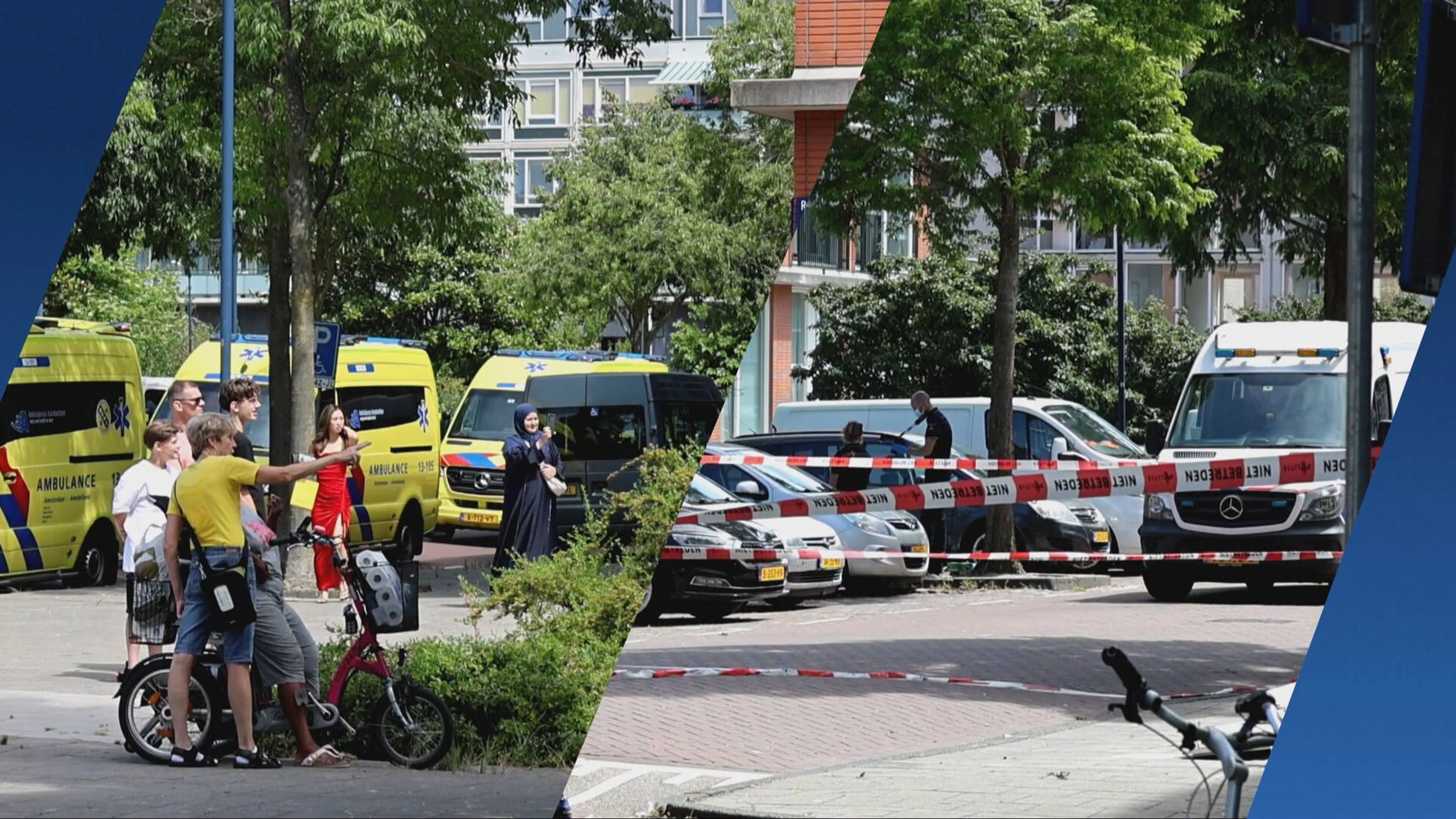 Omgeving weer vrijgegeven na crash in Amsterdam, verdachten nog spoorloos