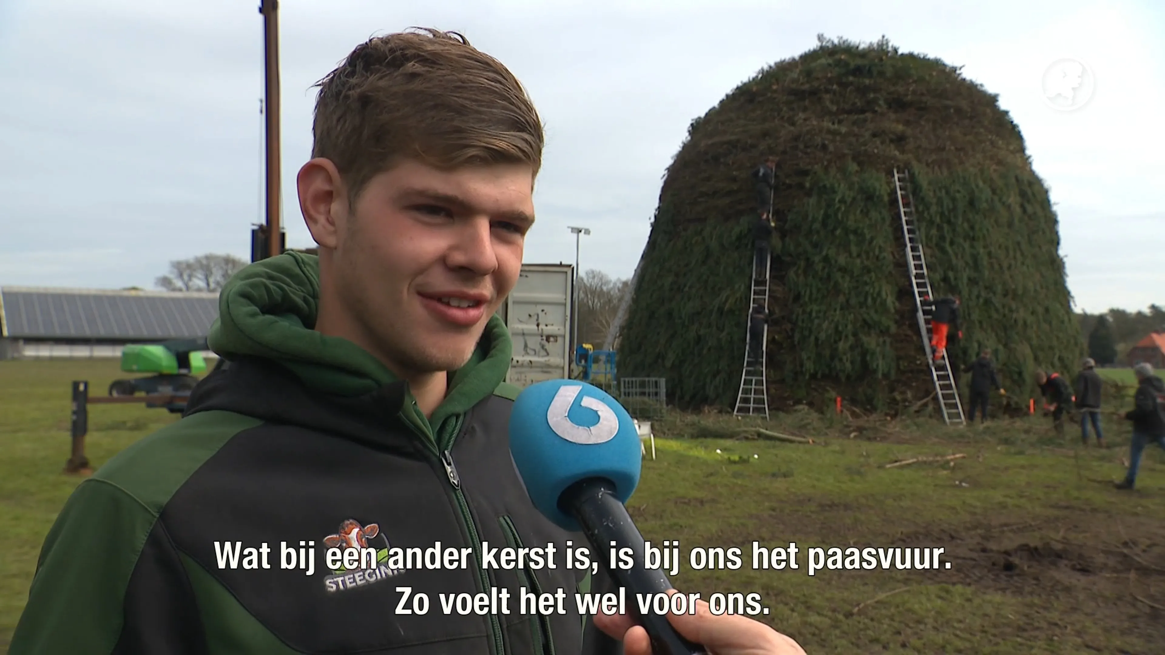 Het hoogtepunt in Espelo breekt aan: paasvuur kan bijna ontstoken worden