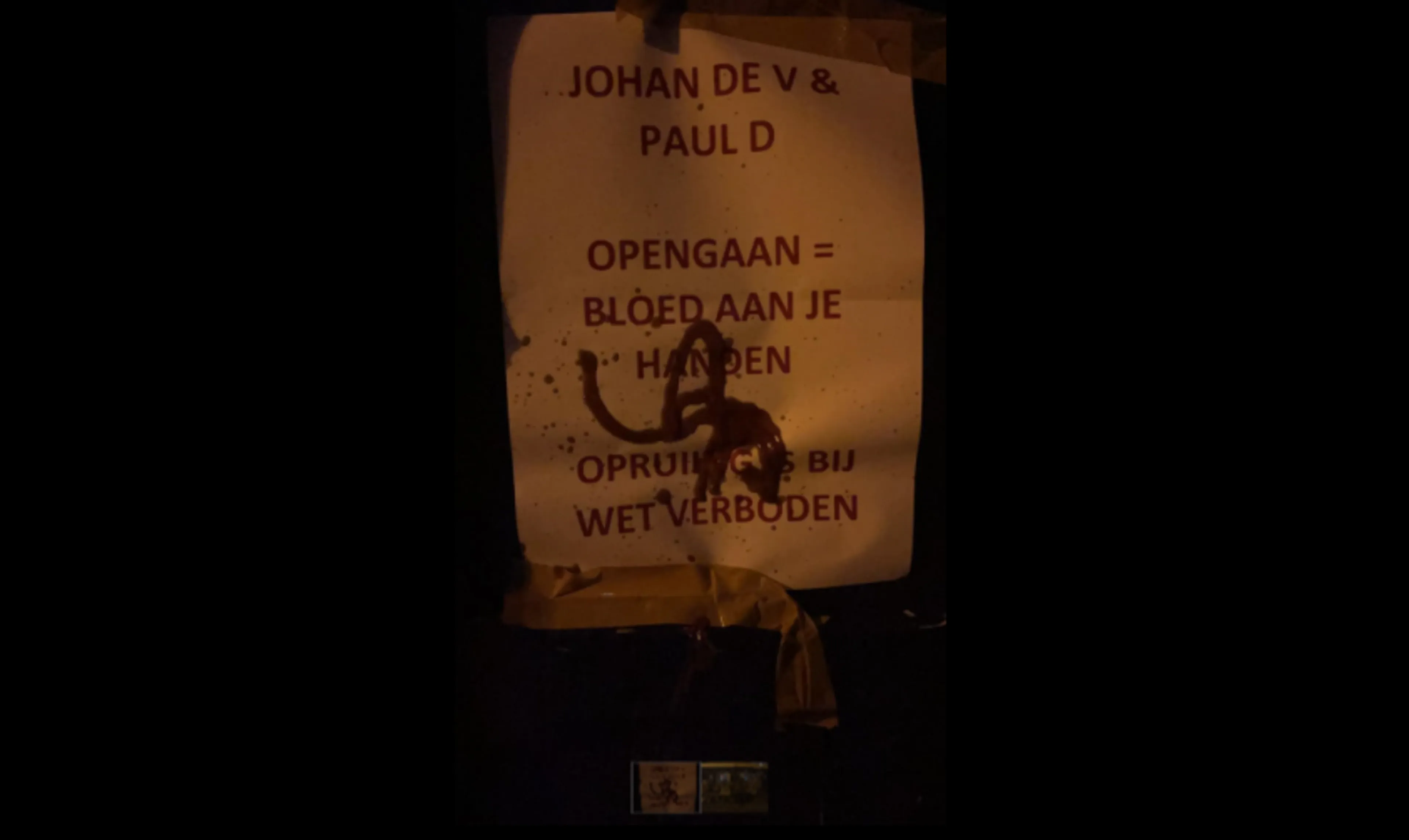 Pand en terras actievoerende cafébaas in Breda besmeurd