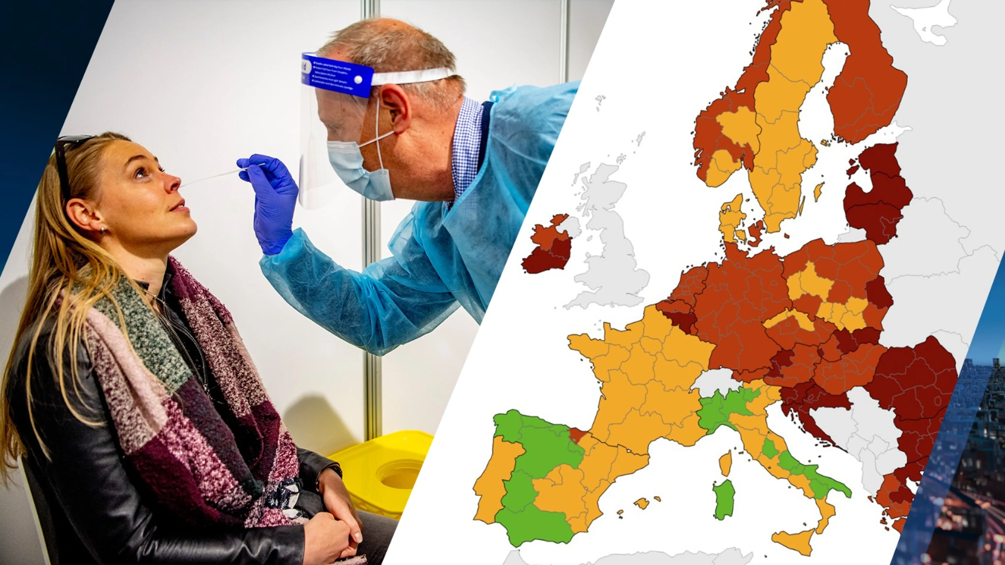 Heel Nederland kleurt weer rood op Europese coronakaart