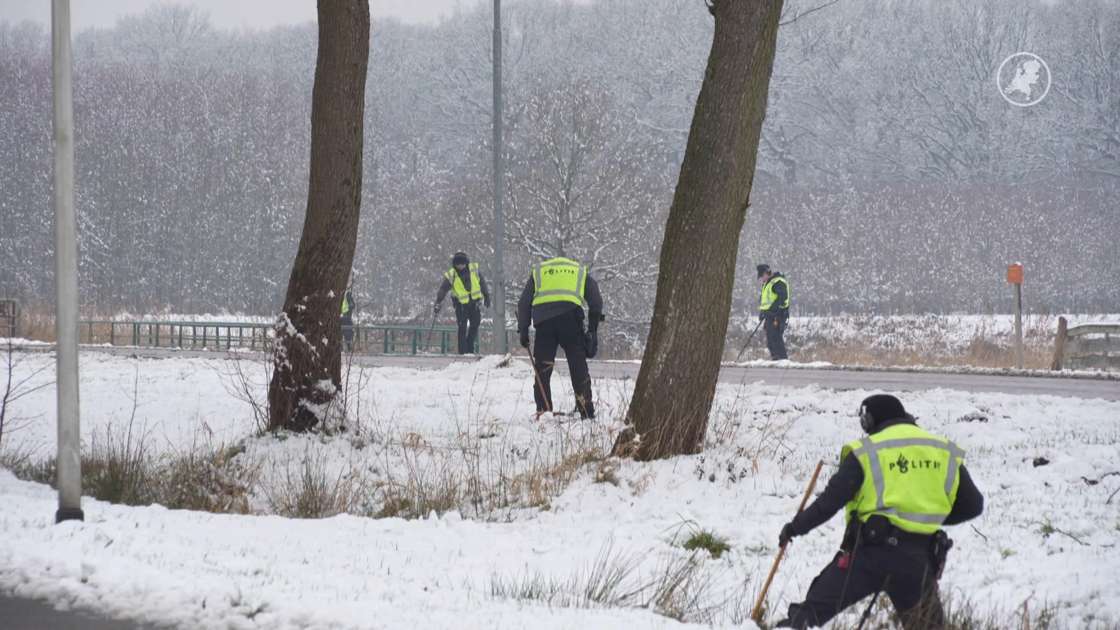 'Politie zoekt met metaaldetectoren in verband met kunstroof Assen'