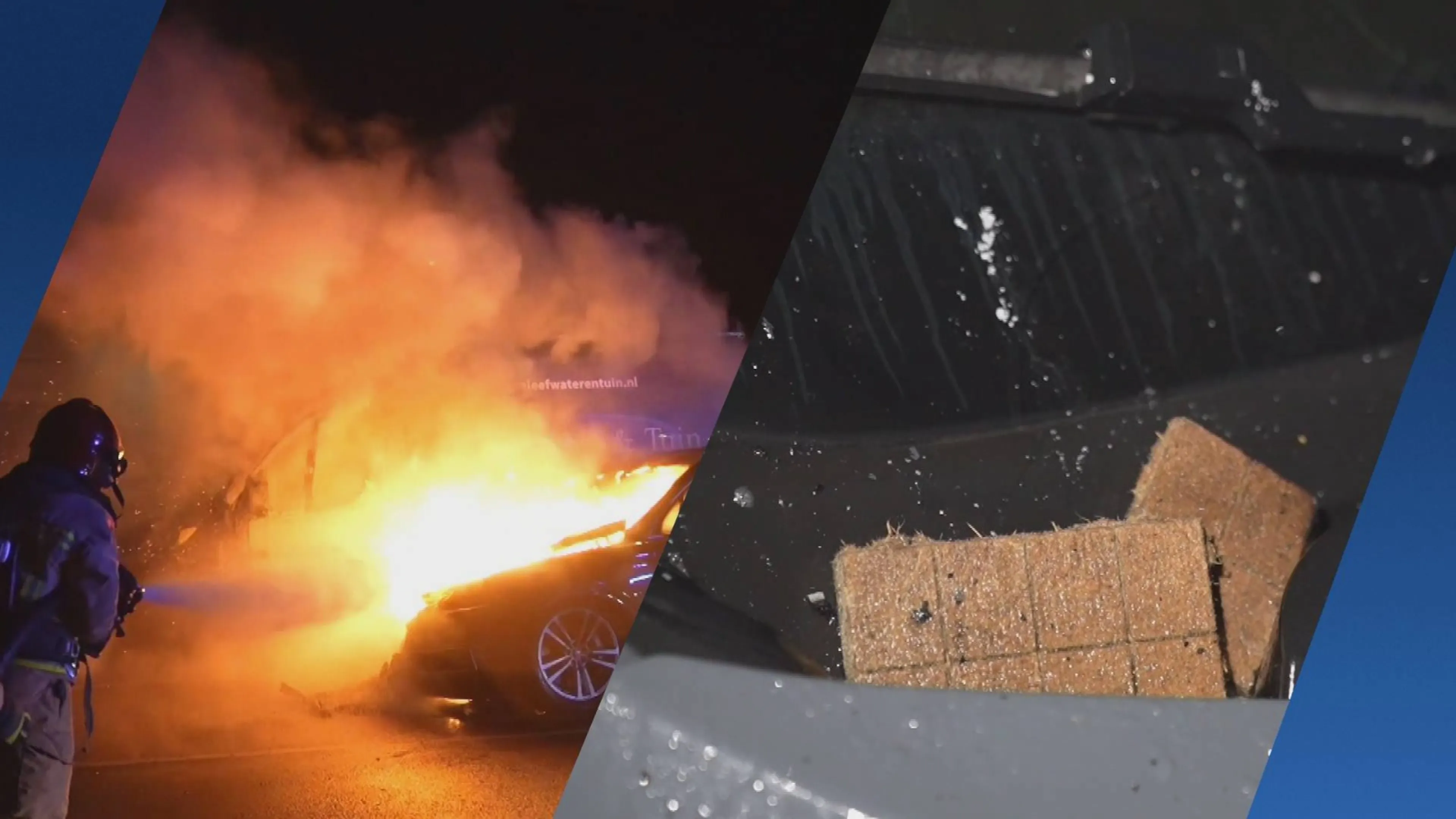 Aanmaakblokjes gevonden bij dubbele autobrand in Geldrop