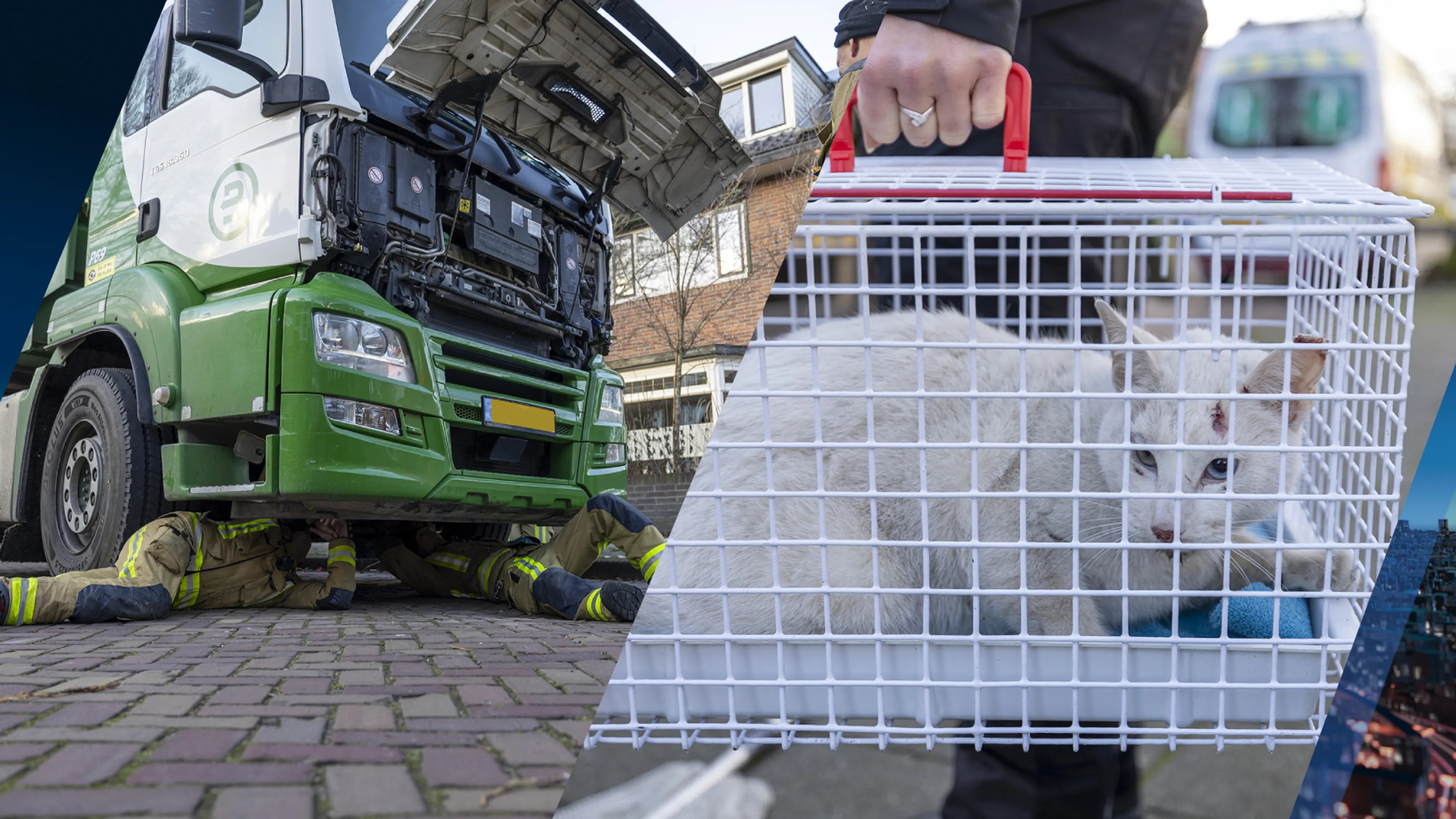 Kat zoekt warmte in motorblok, maar zit daarna klem: brandweer moet dier redden