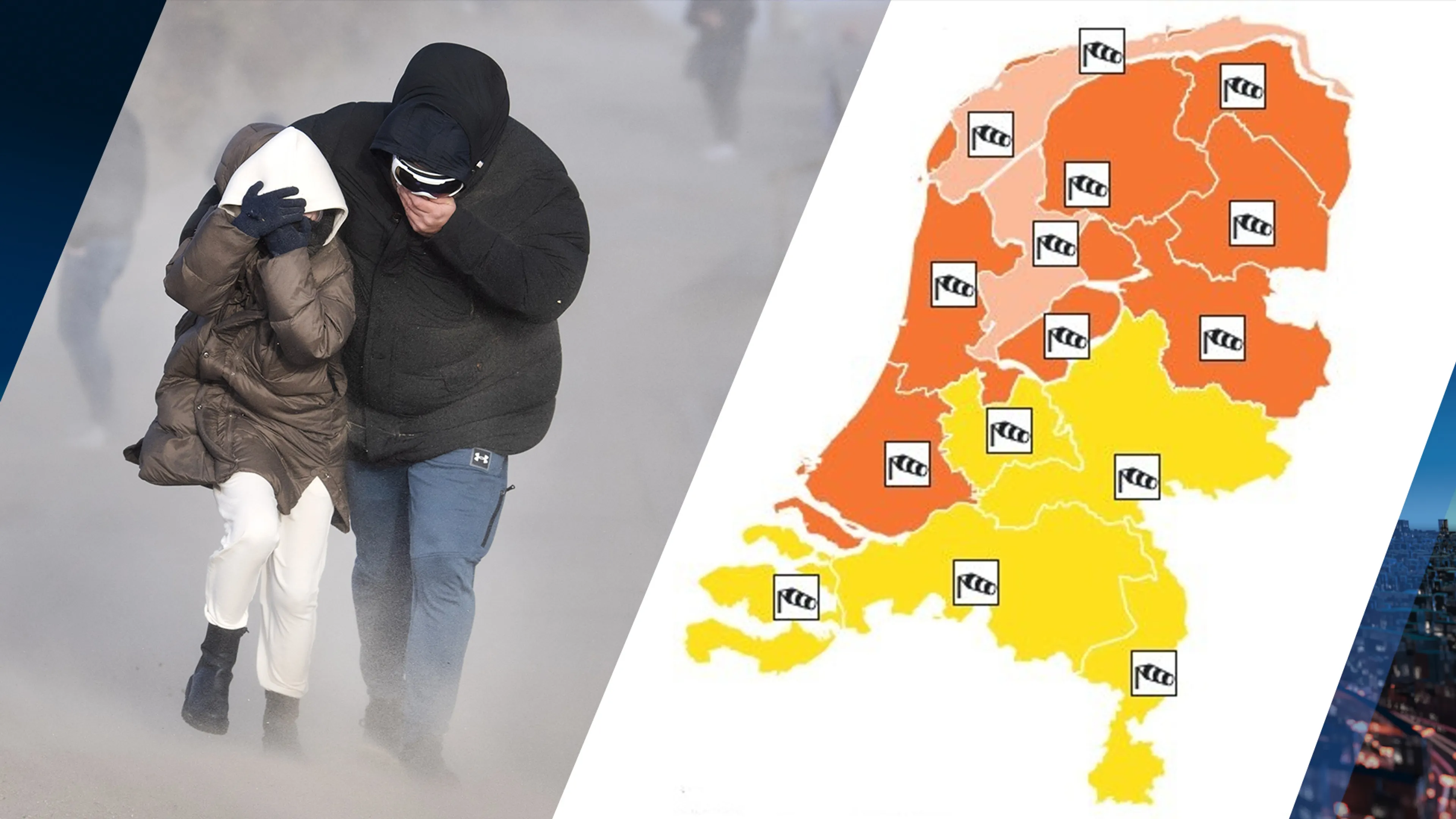 Code oranje in groot deel van het land: grote kans op ongelukken en schade
