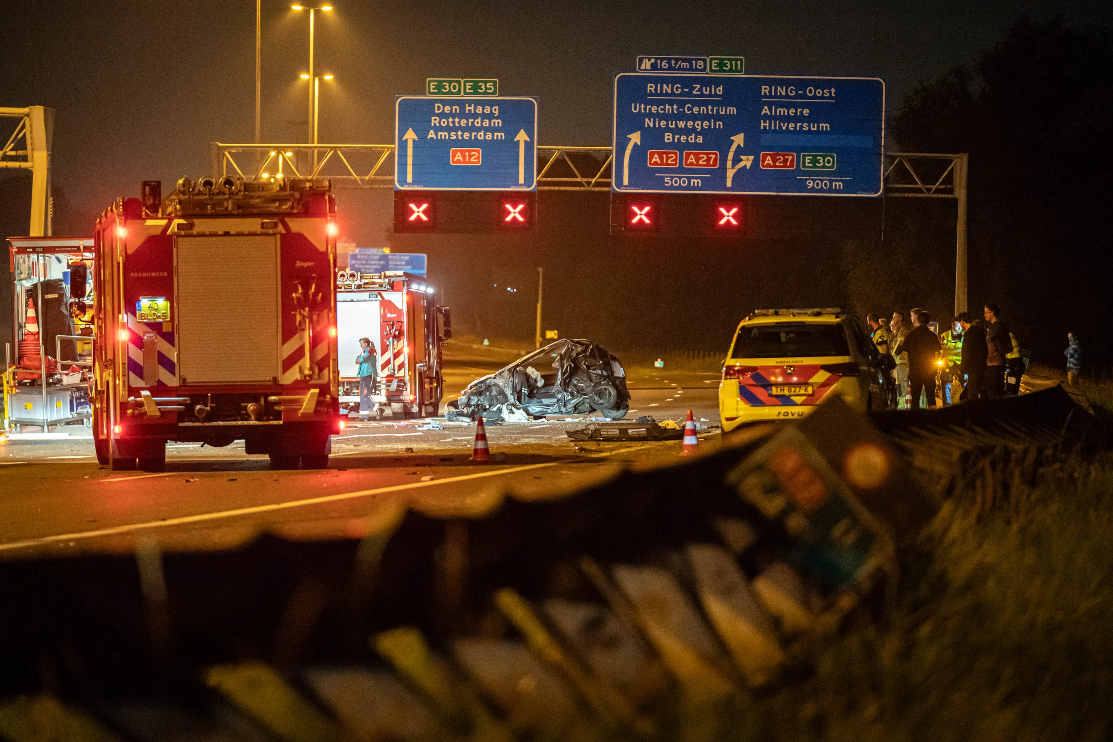 Slachtoffer (31) ongeluk A12 bij Bunnik overleden