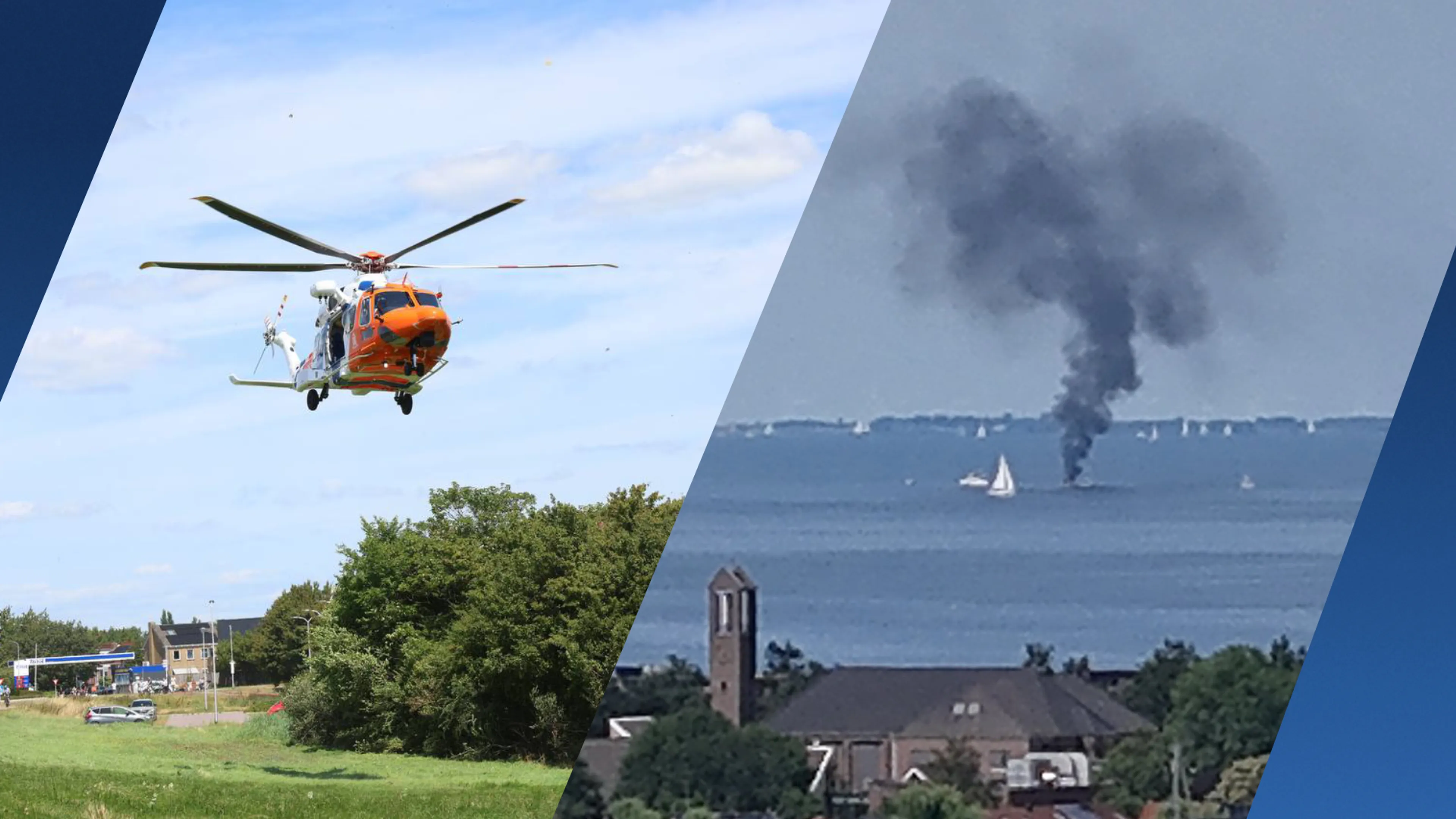 Grote inzet hulpdiensten na explosie op zeilboot bij Urk