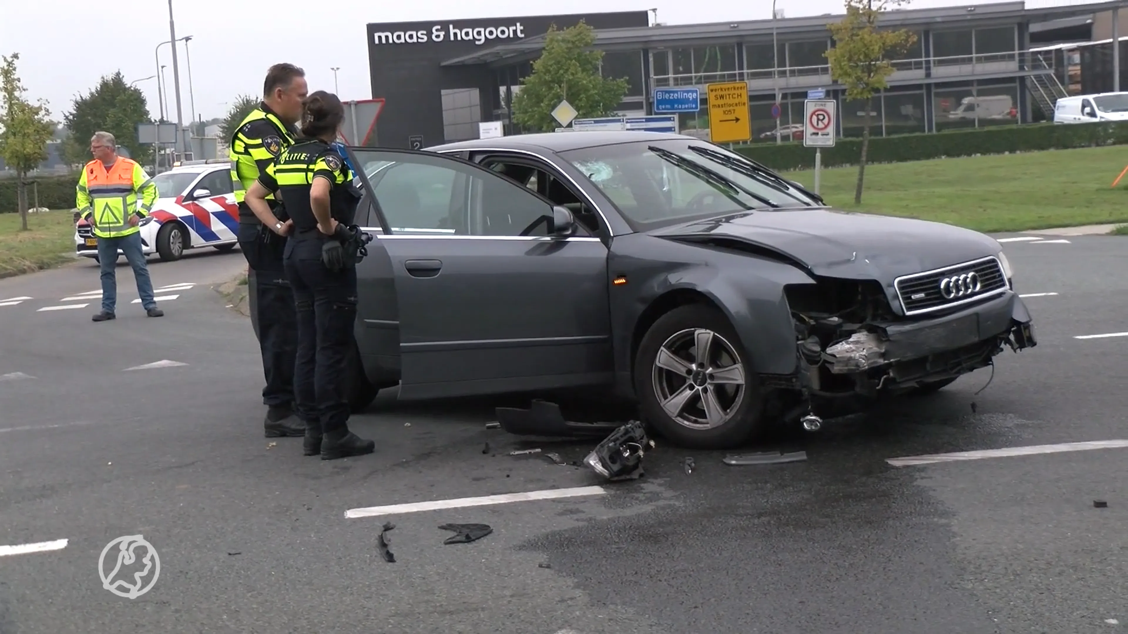 Inzittenden auto vluchten na zwaar ongeluk met motorrijder in Kapelle