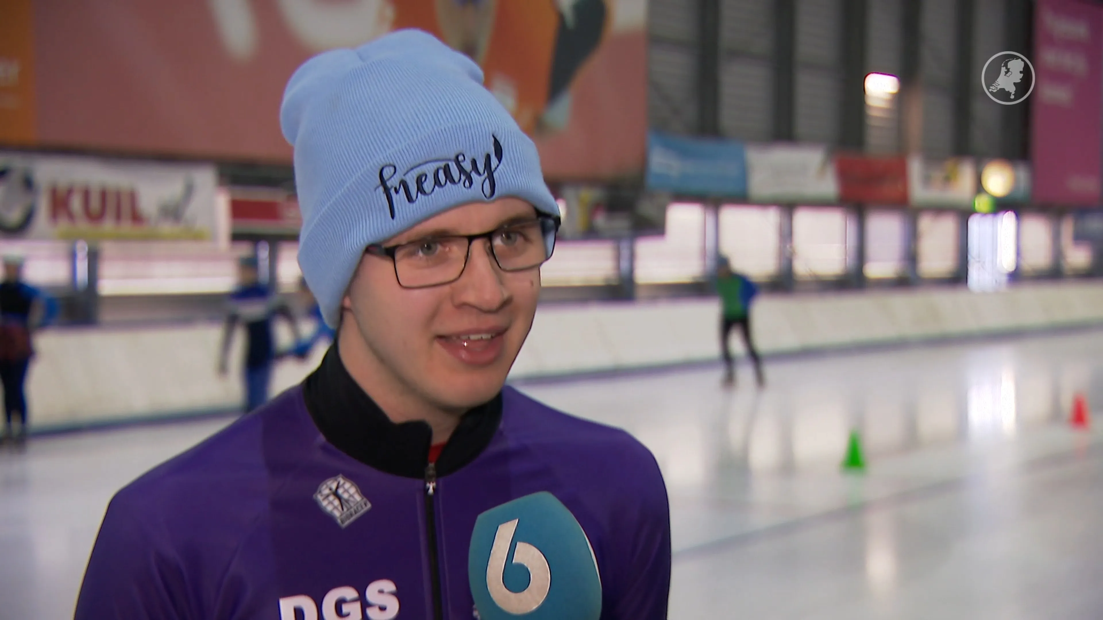 Recordpoging in Groningen: Jochem wil meer dan 655 km schaatsen in 24 uur