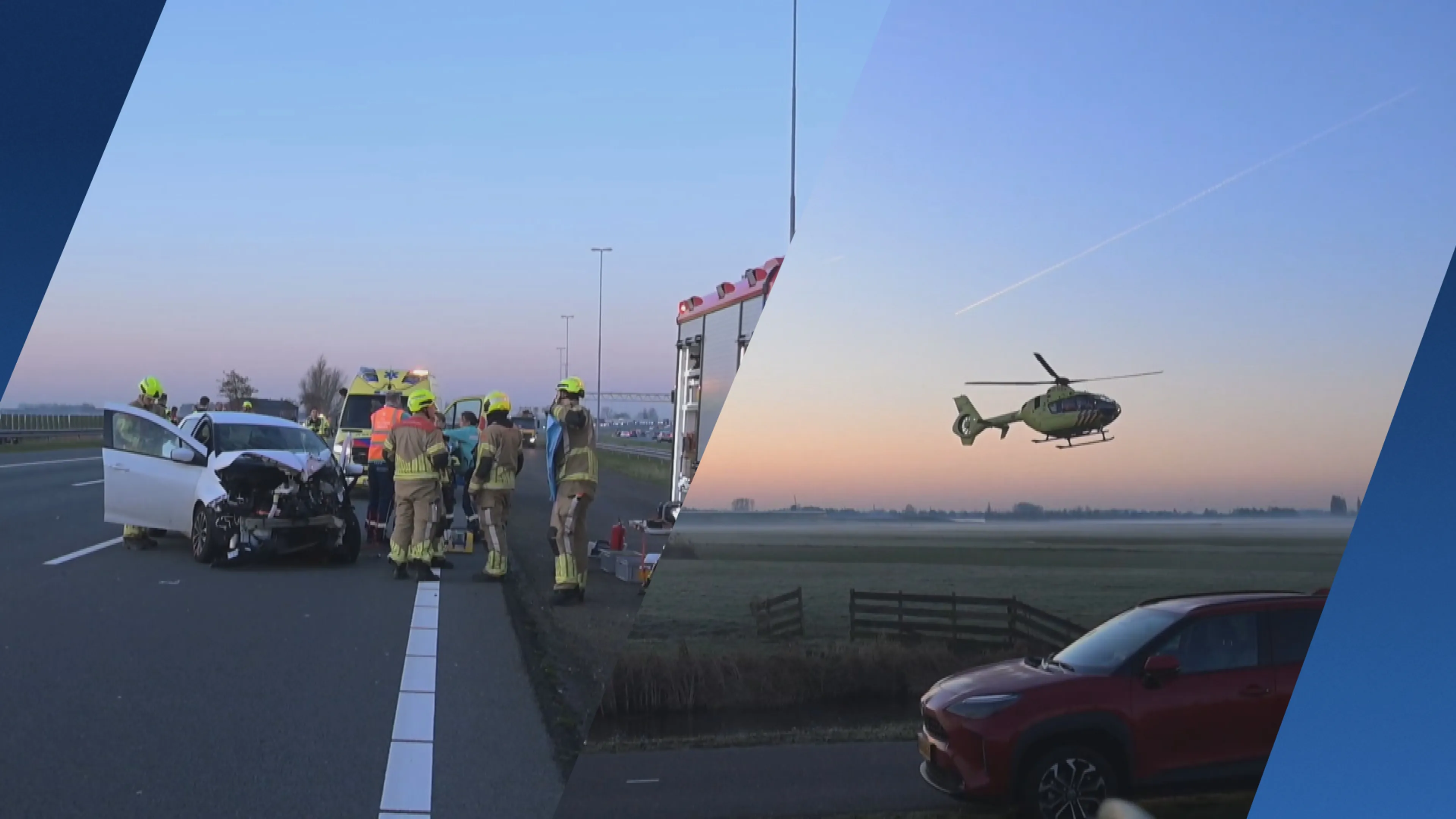 Ernstig ongeval bij Roelofarendsveen: grote vertraging op A4