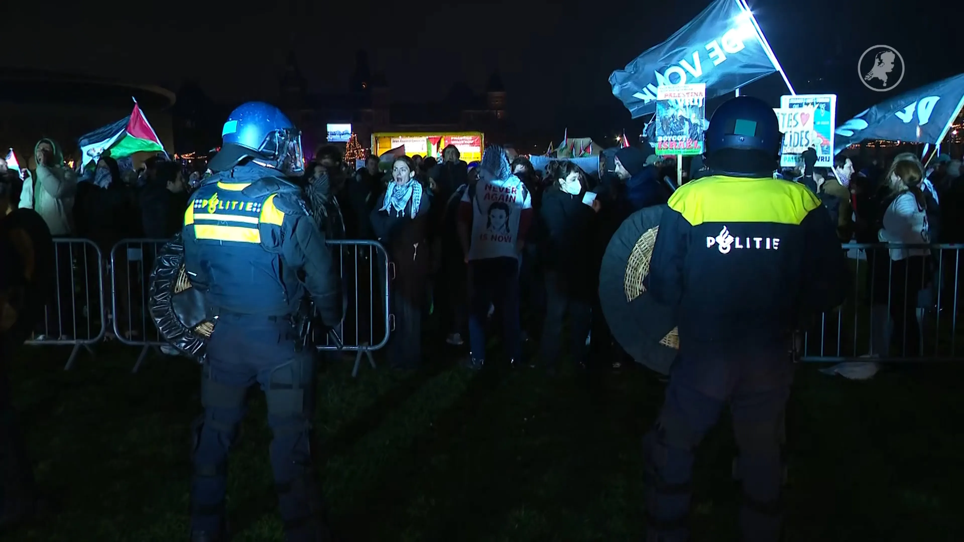 Nog vijf demonstranten vast na protest bij Concertgebouw