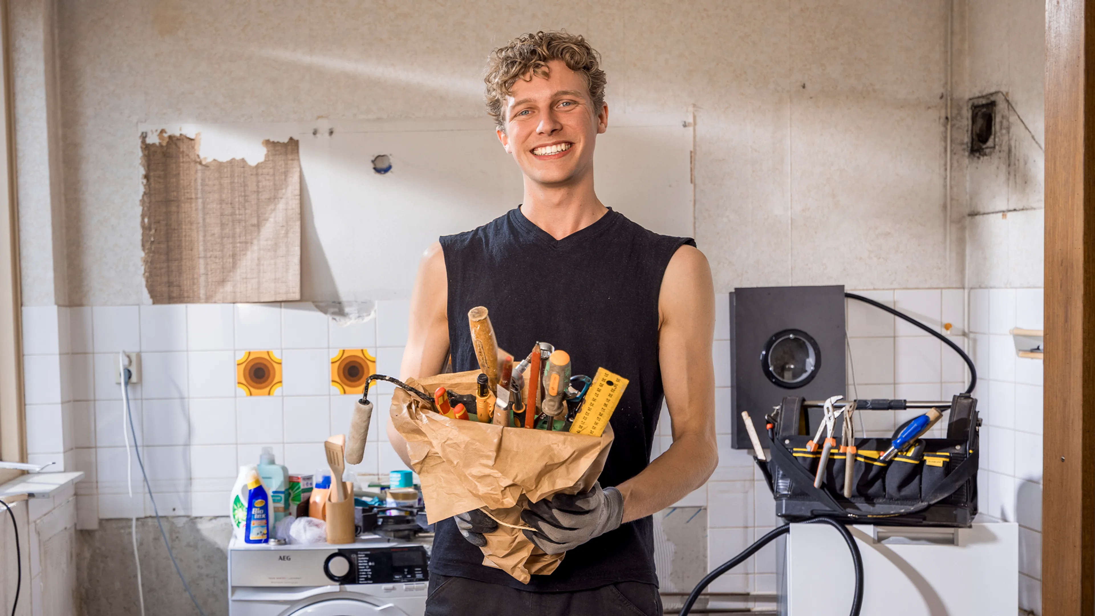 Een liefdesmatch tijdens het klussen