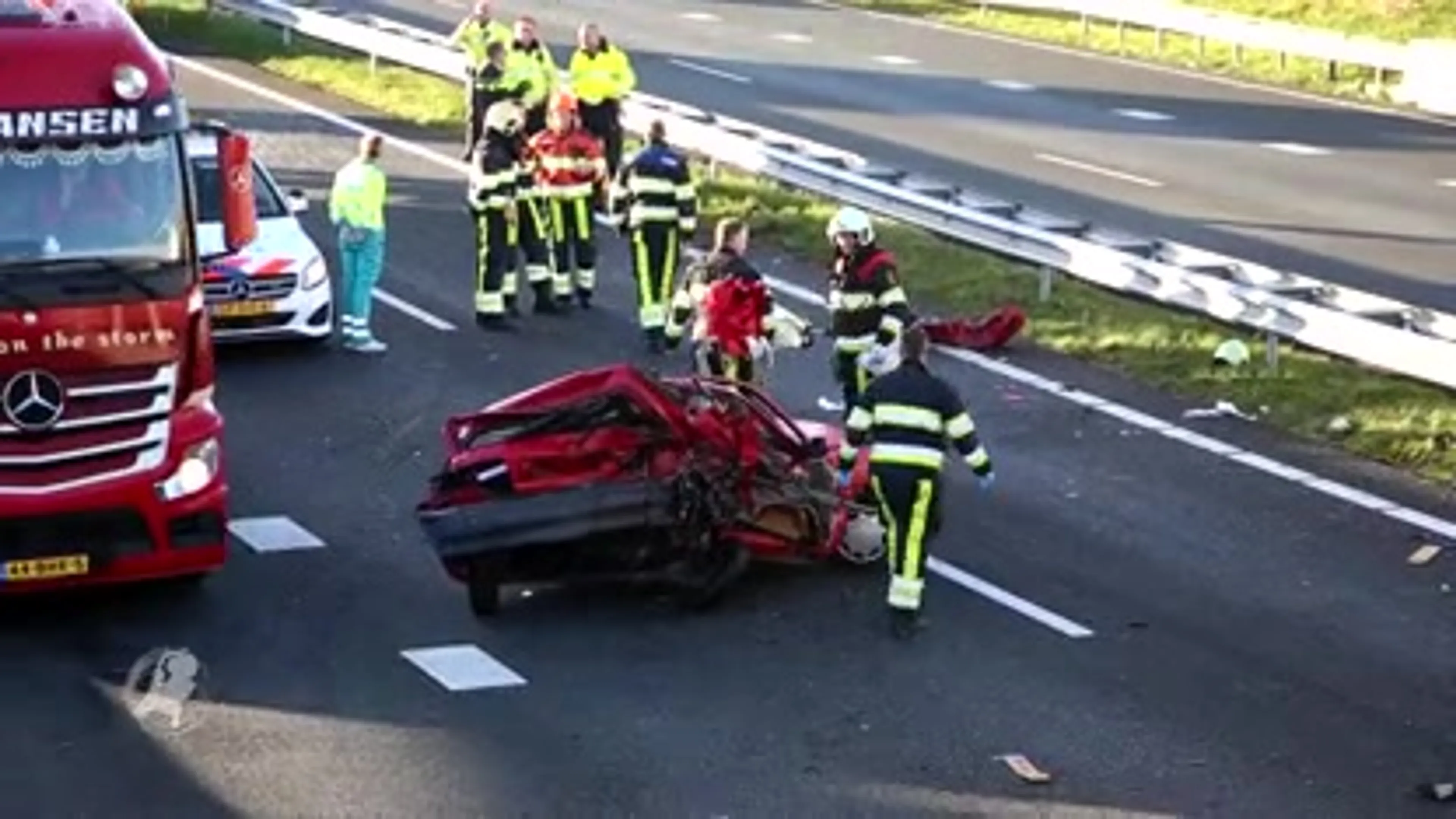 Zwaar ongeluk op N31 bij Leeuwarden, weg richting Harlingen weer vrij