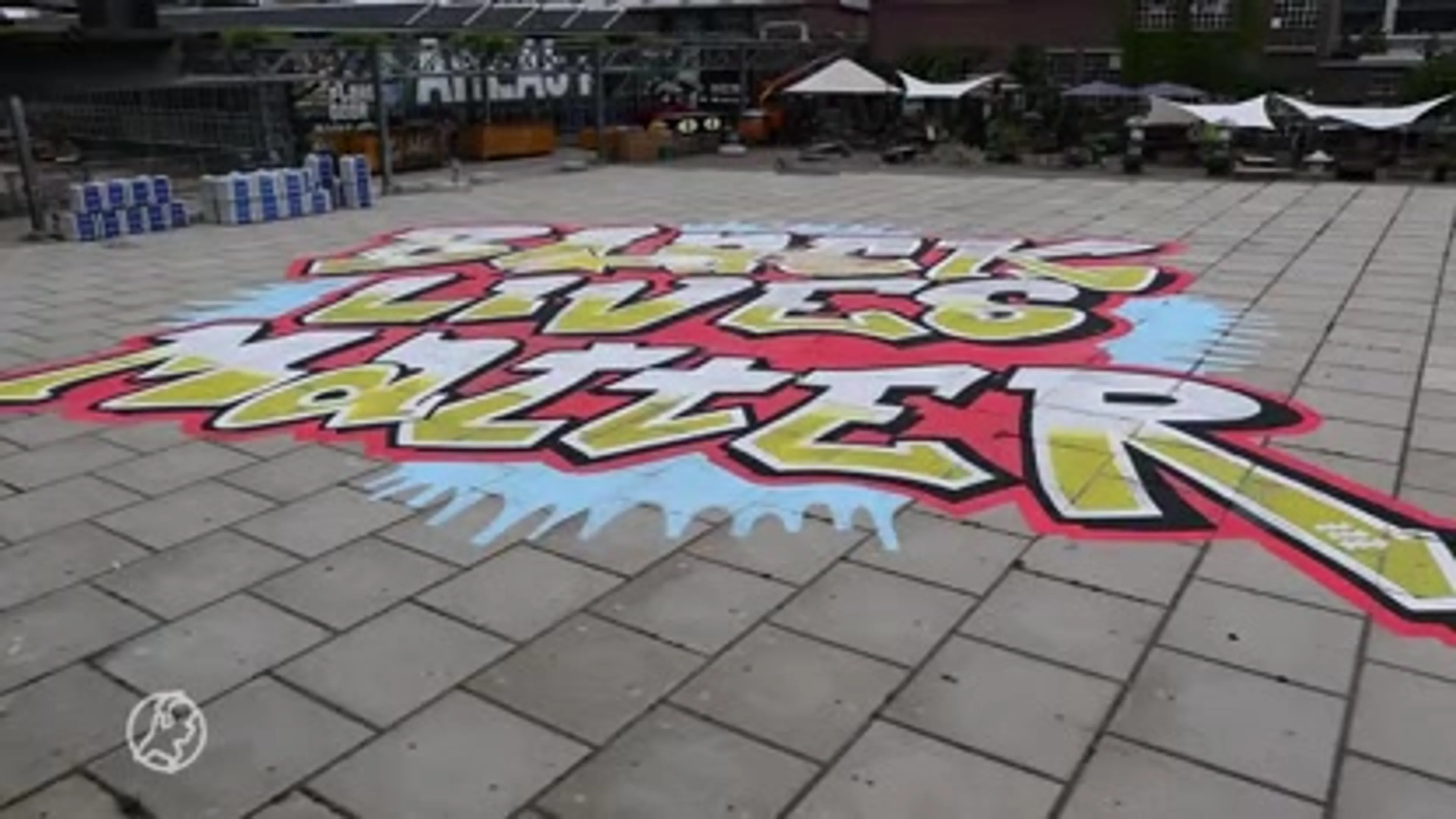 Black Lives Matter-kunstwerk in Eindhoven na één dag besmeurd met verf