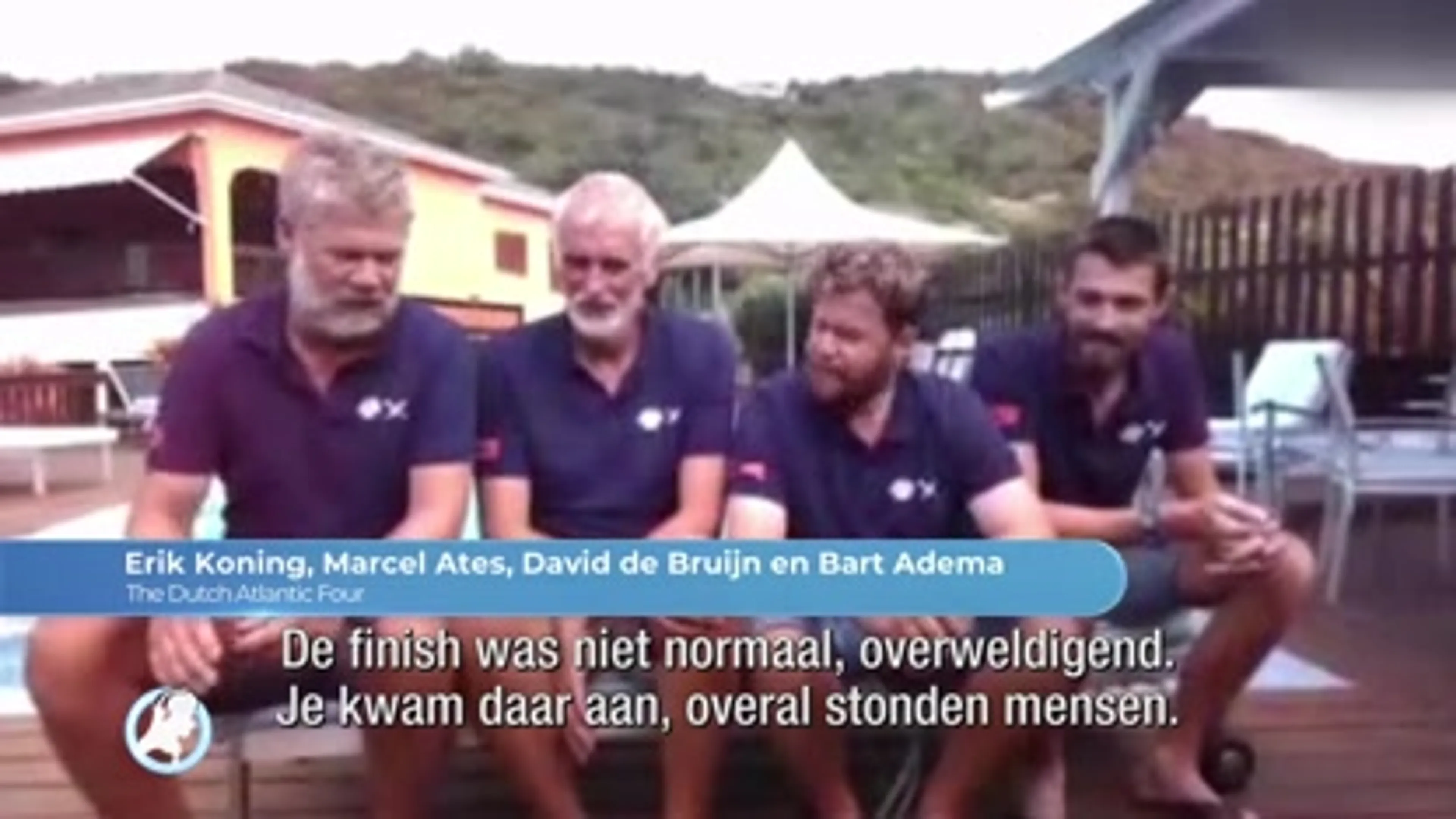 Nederlands roeiteam als winnaars onthaald na winnen zwaarte roeirace ter wereld