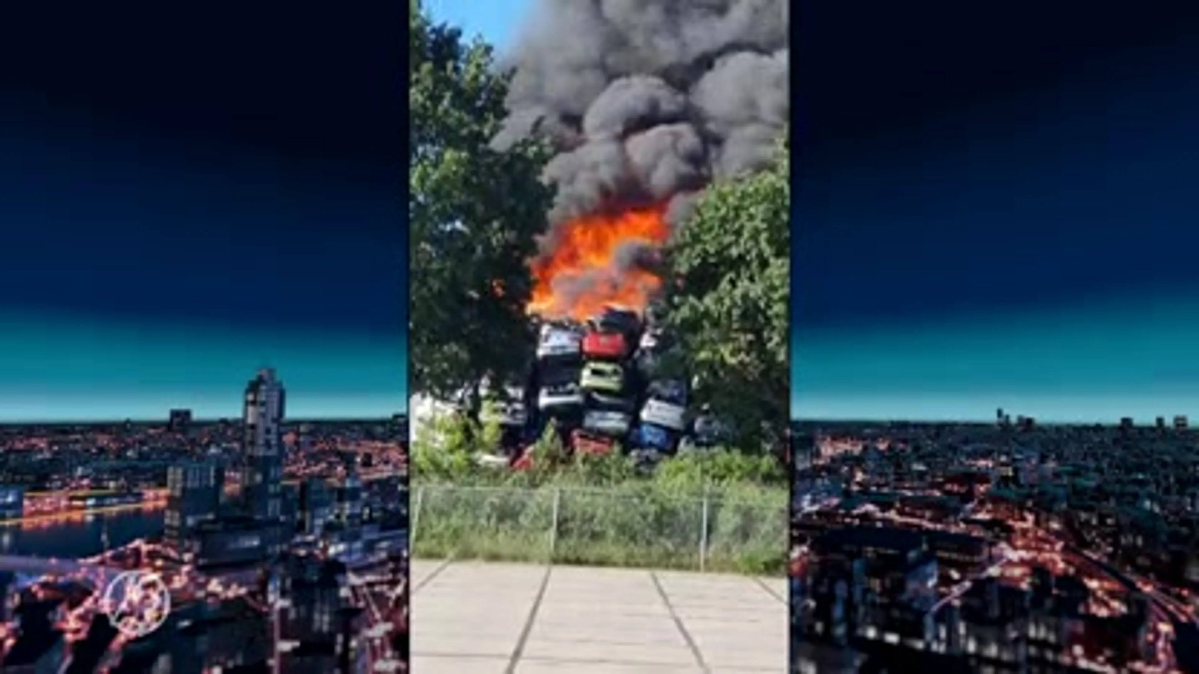 NL Alert vanwege grote brand in Duiven, rook zorgt voor files op A12