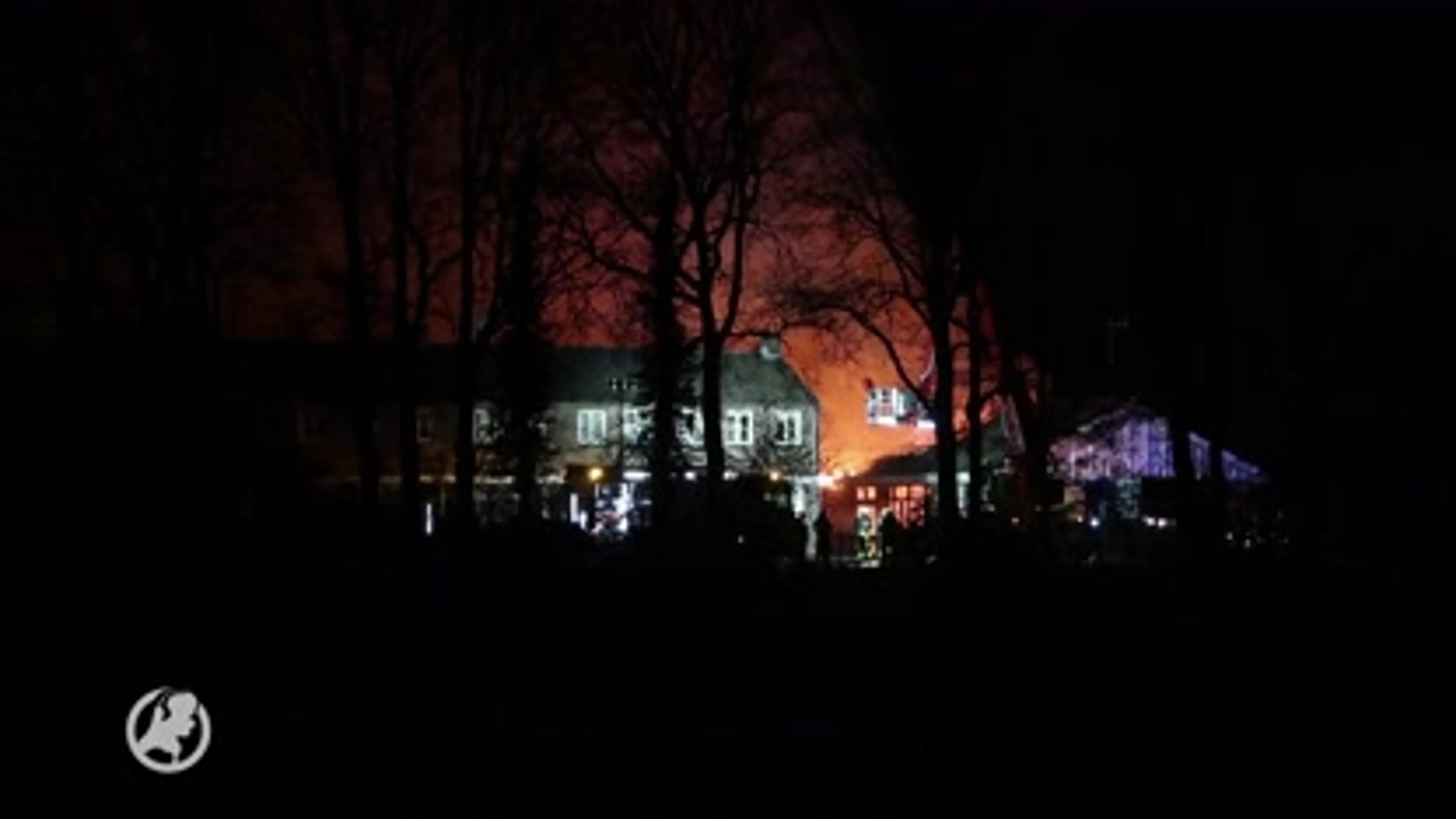 Grote brand in feestzaal voormalig café Gerrit Roovers