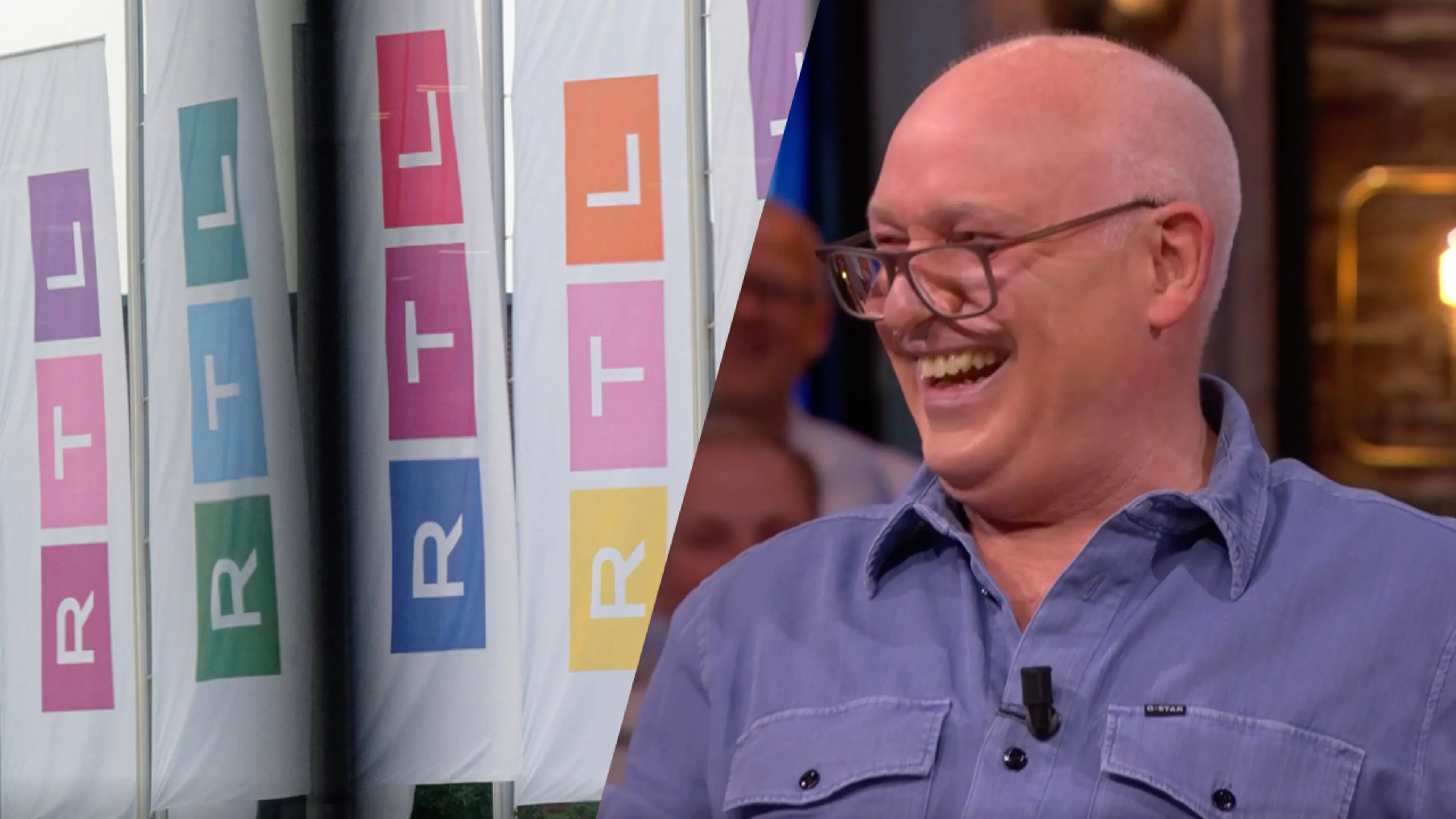 René leest voor waar nieuwe RTL-logo voor staat en gaat stuk: 'Het zijn gewoon drie blokjes!'