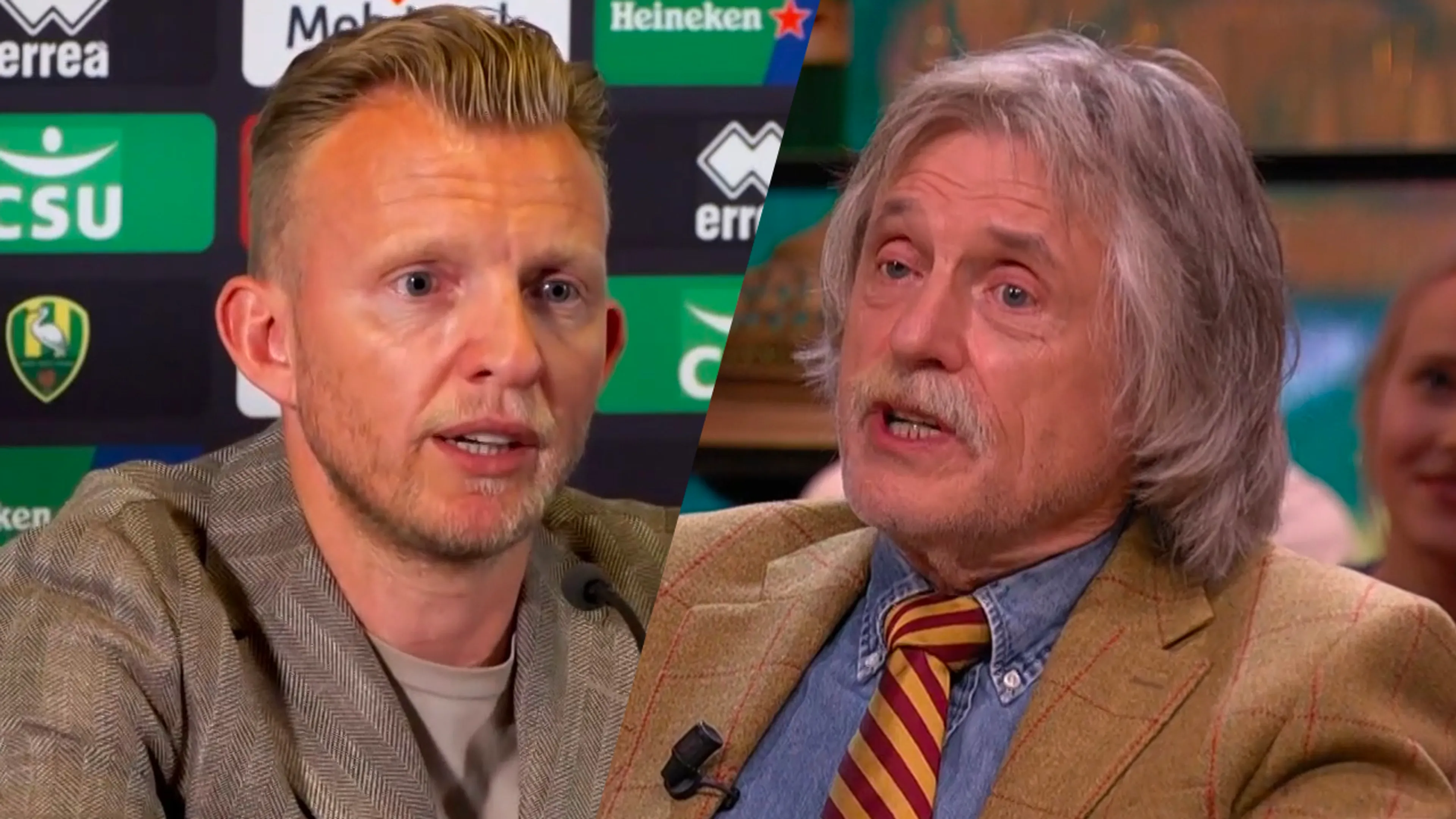 Johan ziet Dirk Kuyt tijdens perspresentatie: 'Als ik directeur was, zou ik hem op staande voet ontslaan'