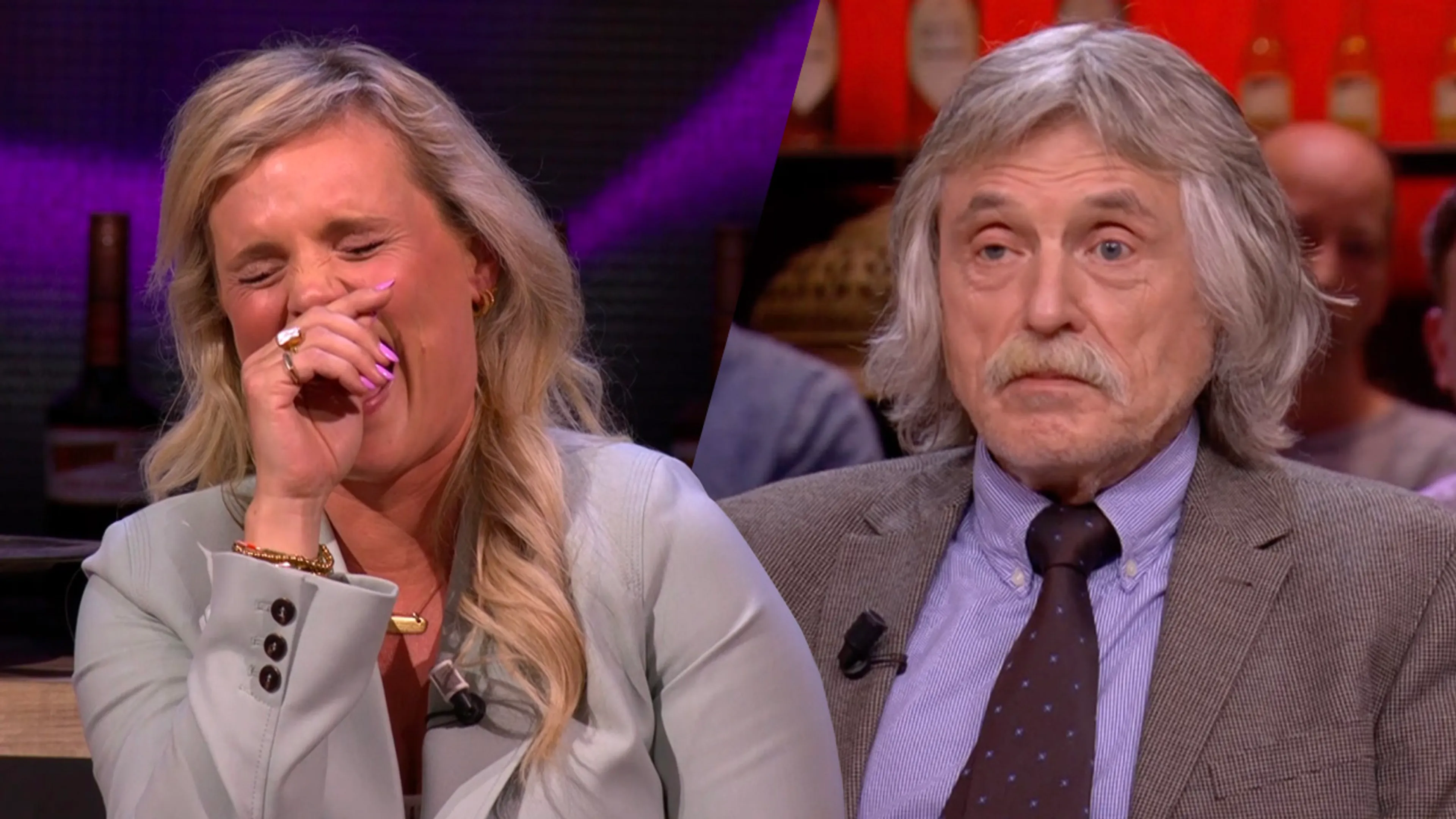 Seksuoloog Eveline Stallaart geeft tips tegen vroegtijdige zaadlozing; Johan luistert aandachtig mee