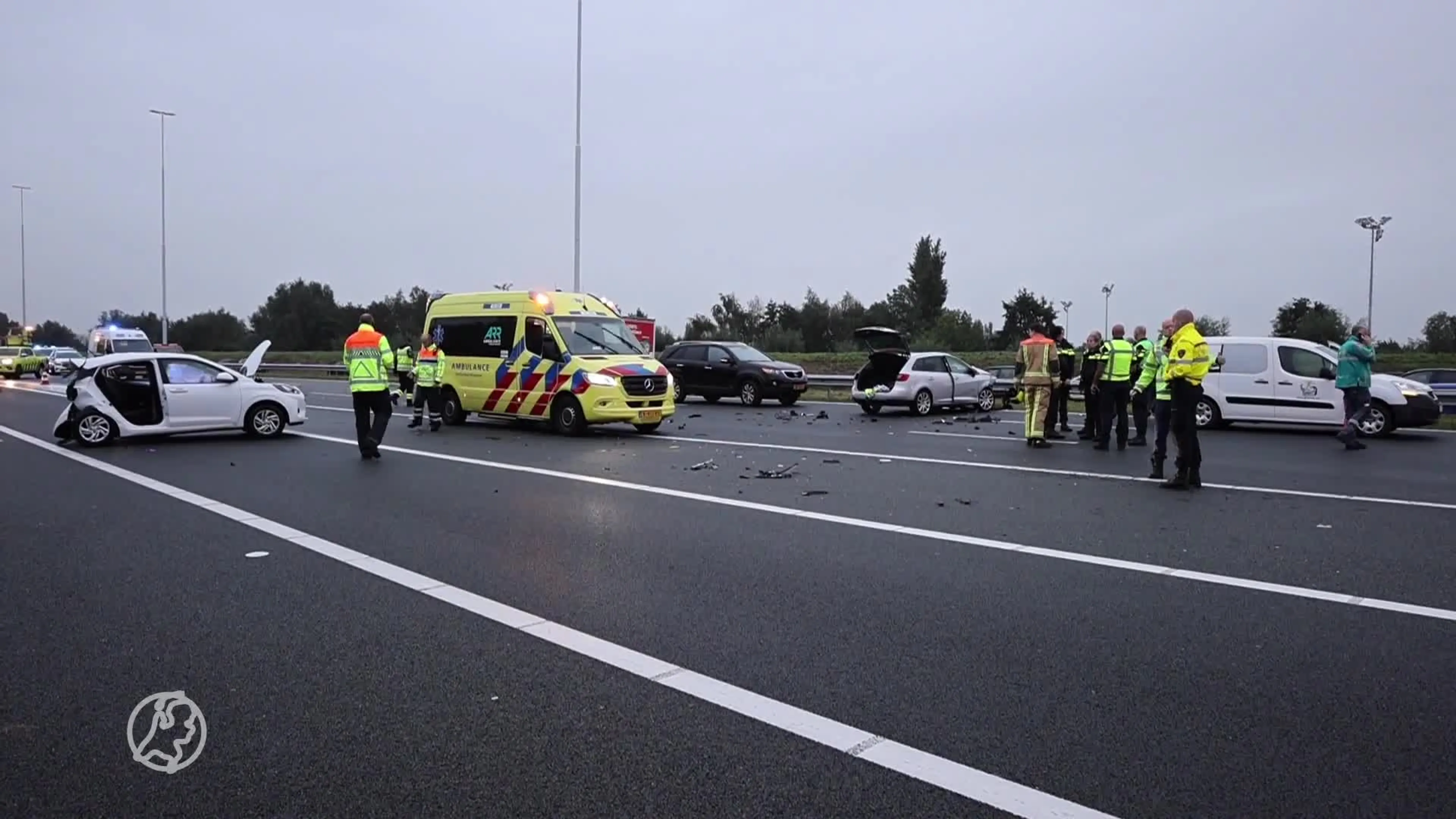Ongeval A4 richting Den Haag: zes gewonden naar het ziekenhuis