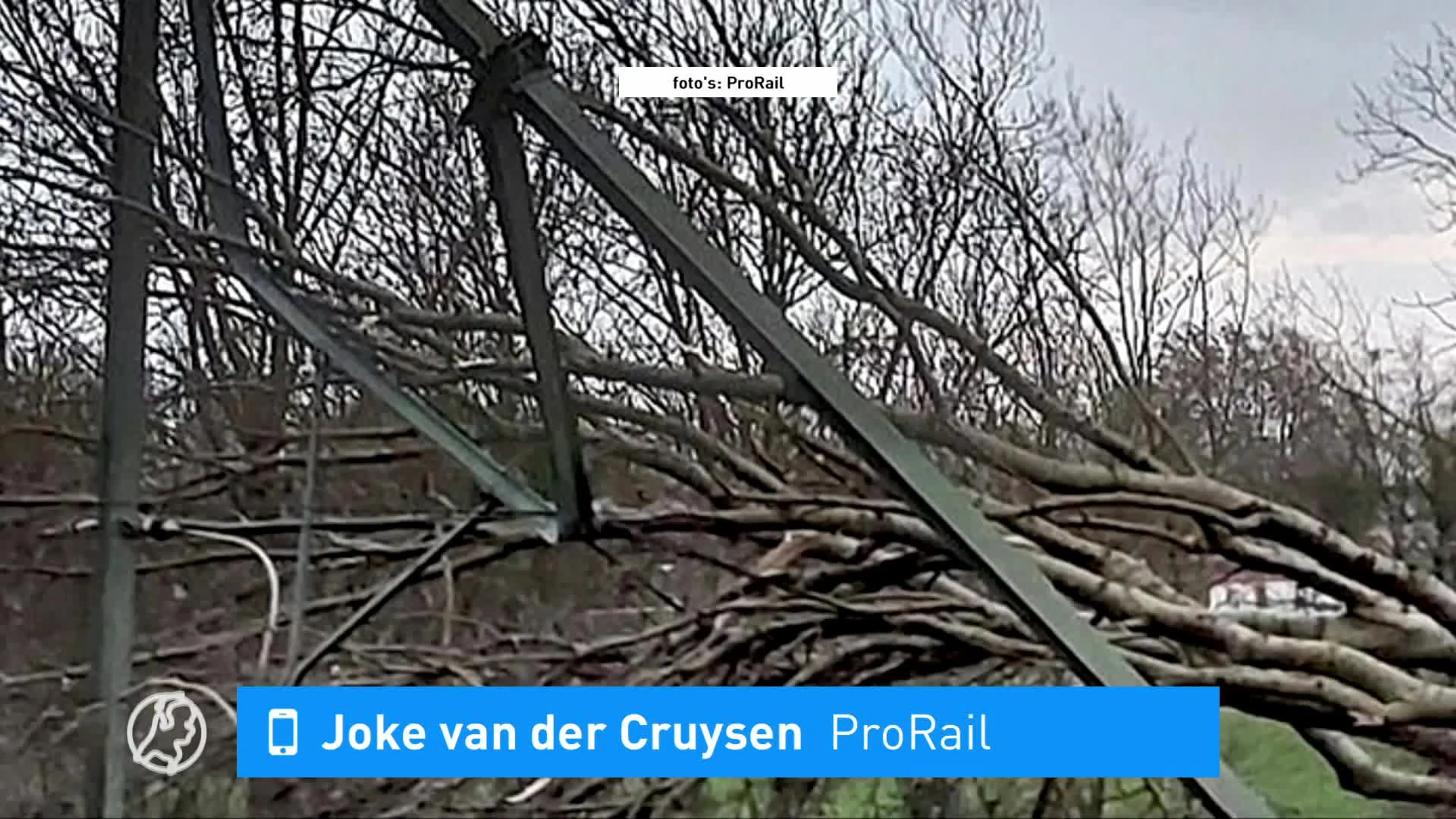 ProRail: ook zaterdagochtend geen treinen wegens stormschade