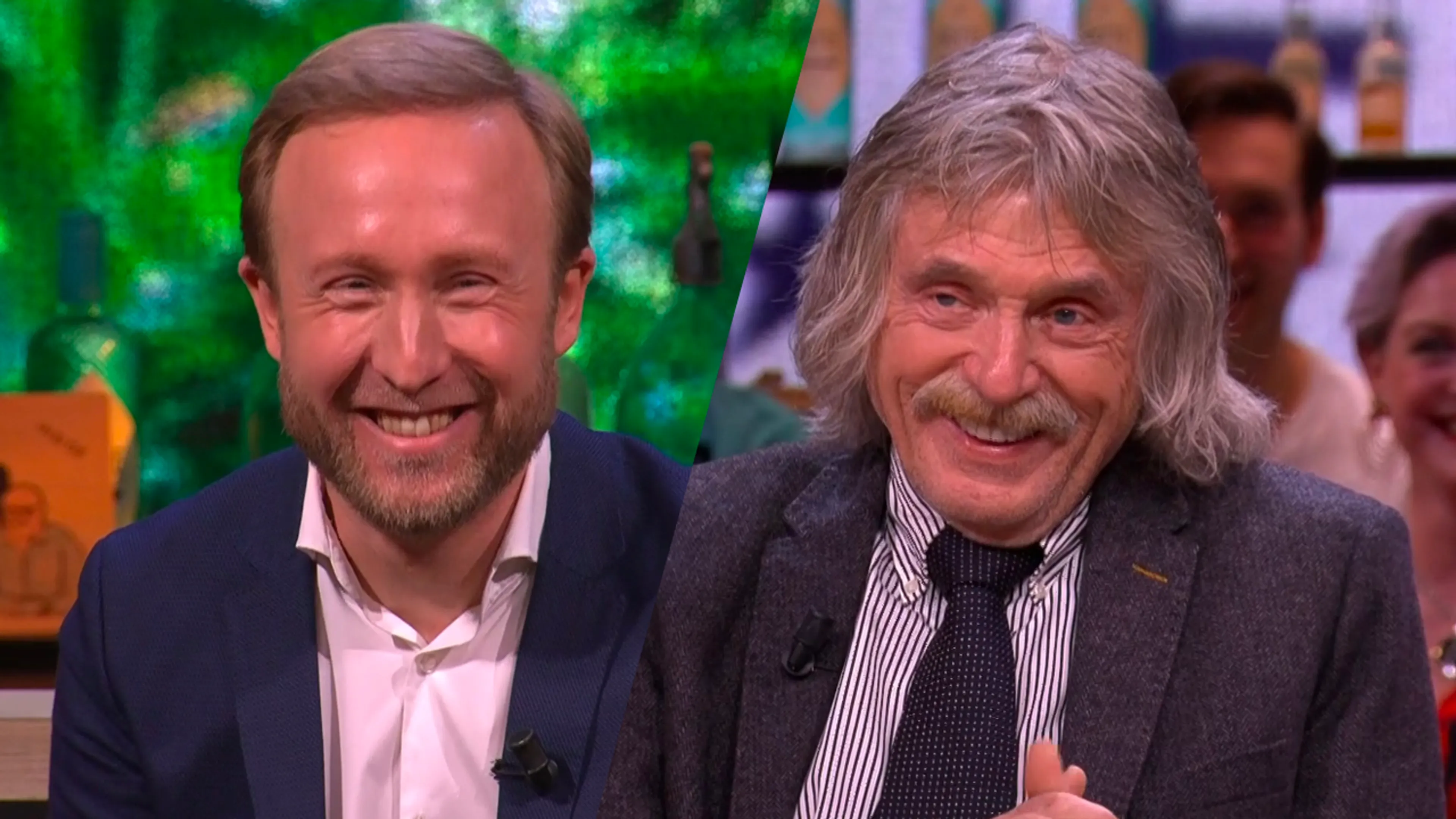 Raymond heeft smerig trouwfilmpje meegenomen, Johan kan lach niet bedwingen