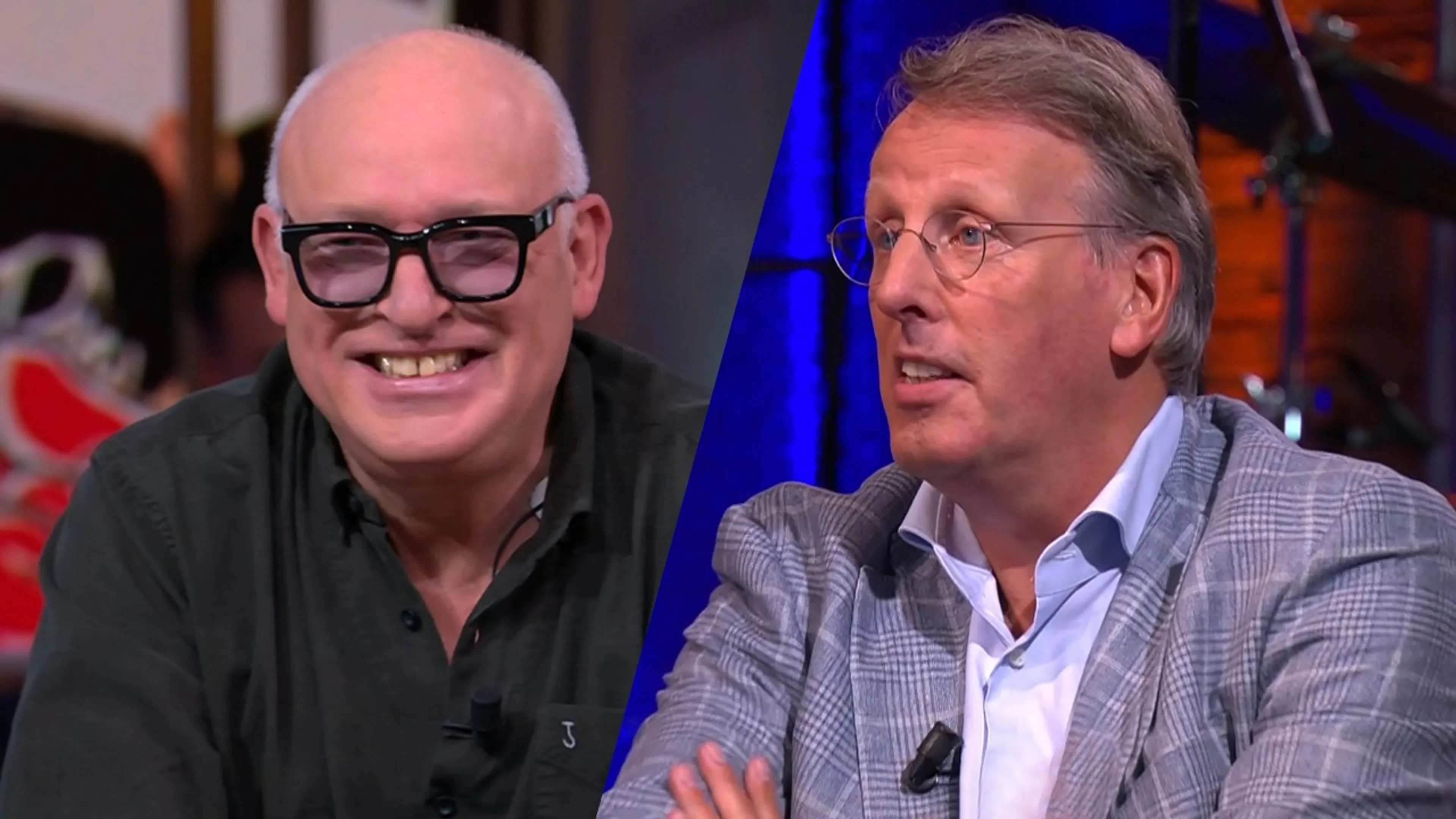 Chris vertelt dat nieuw NEC-stadion 30 miljoen moet kosten; René vol verbazing