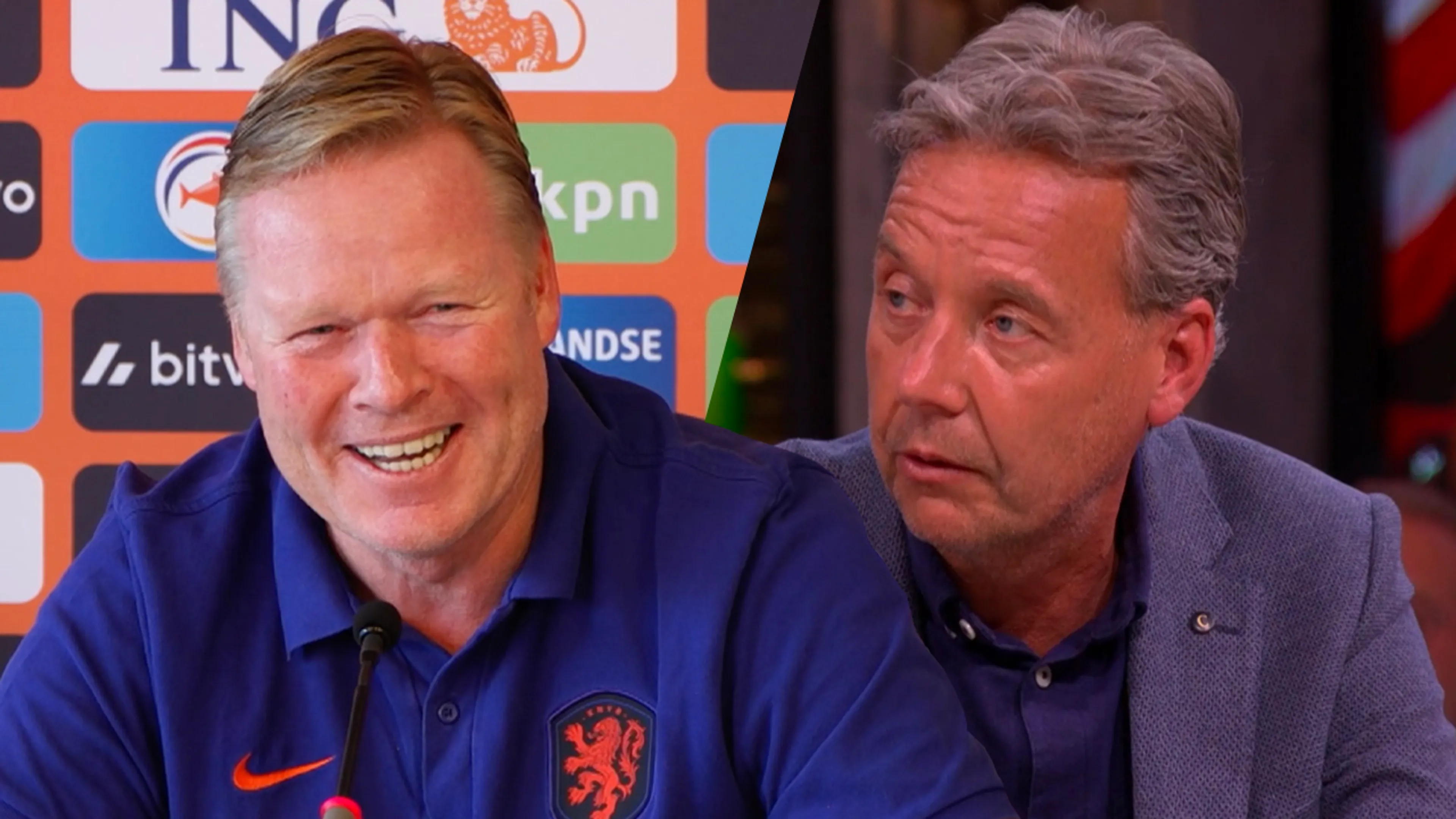 Koeman tegen Valentijn: 'Het zonnetje verandert jouw humeur ook niet, hè?'