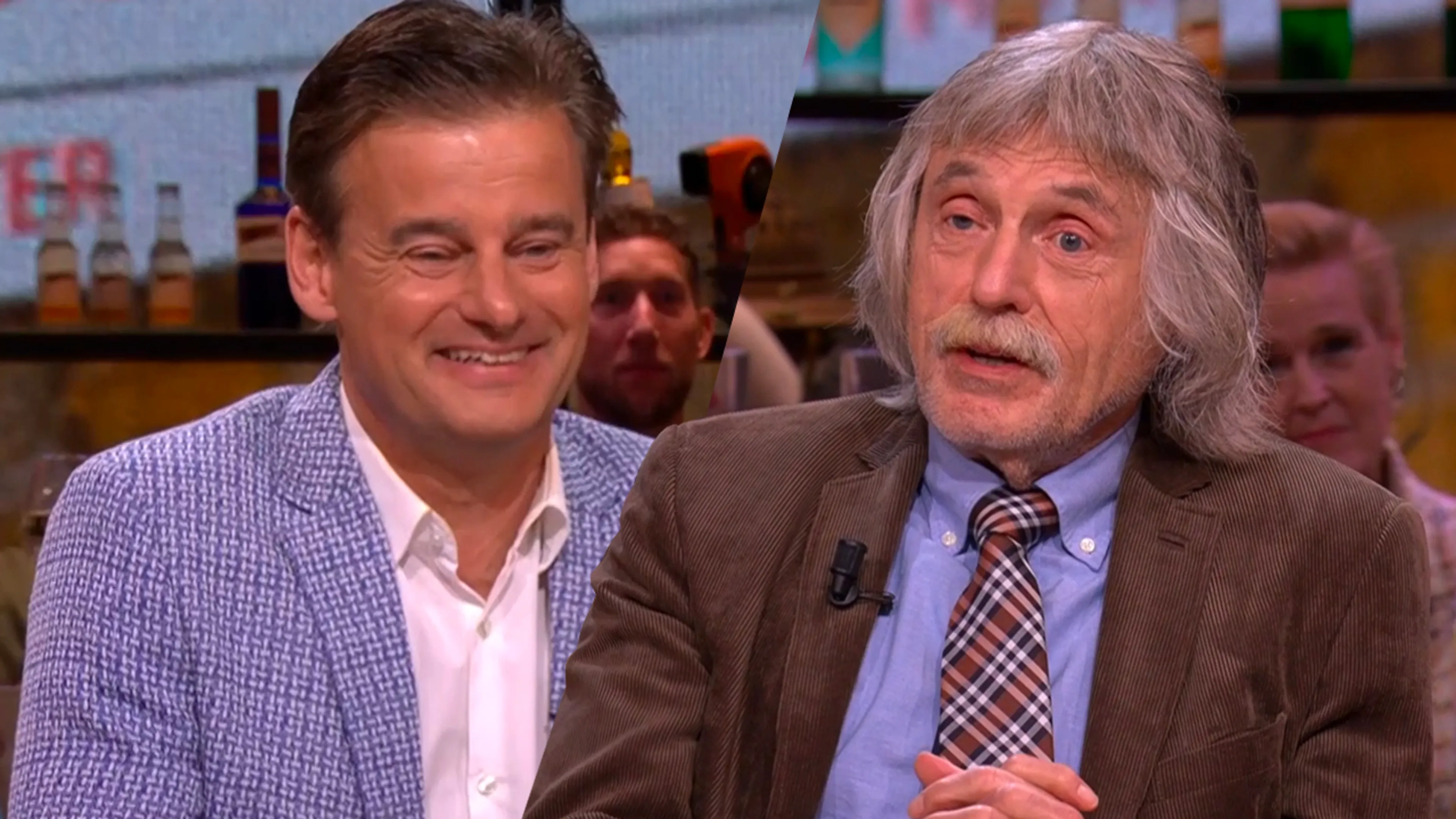 Wilfred grinnikt om stropdas Johan: 'Beertje Paddington!'