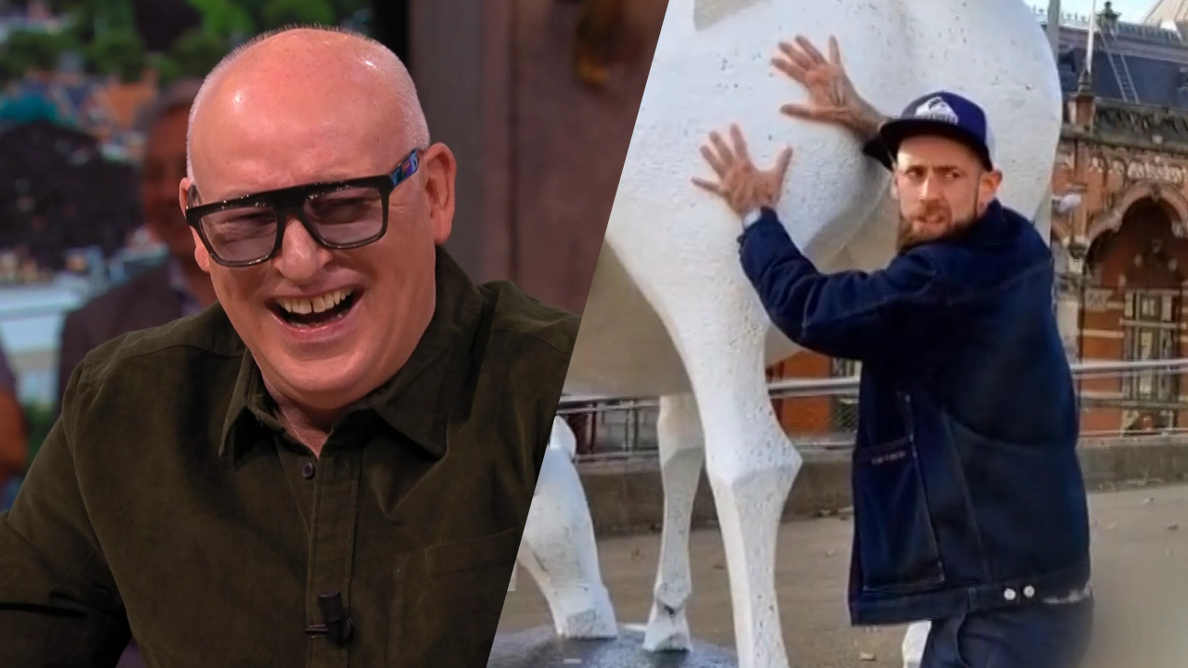 René lacht om parodie op actie klimaatactivist bij Jinek: 'Dit is goed!'