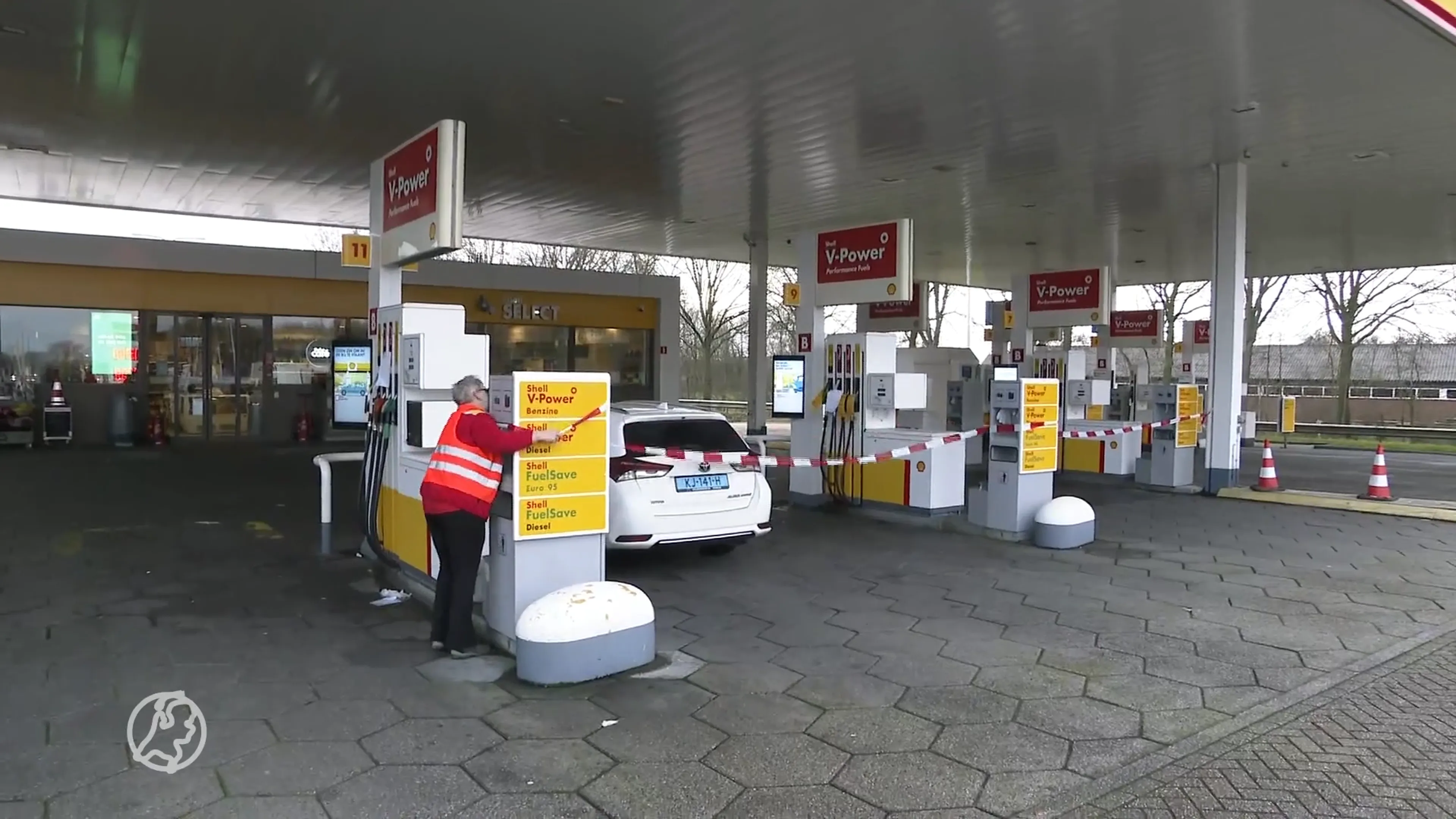 Tankstation dicht want alles is op