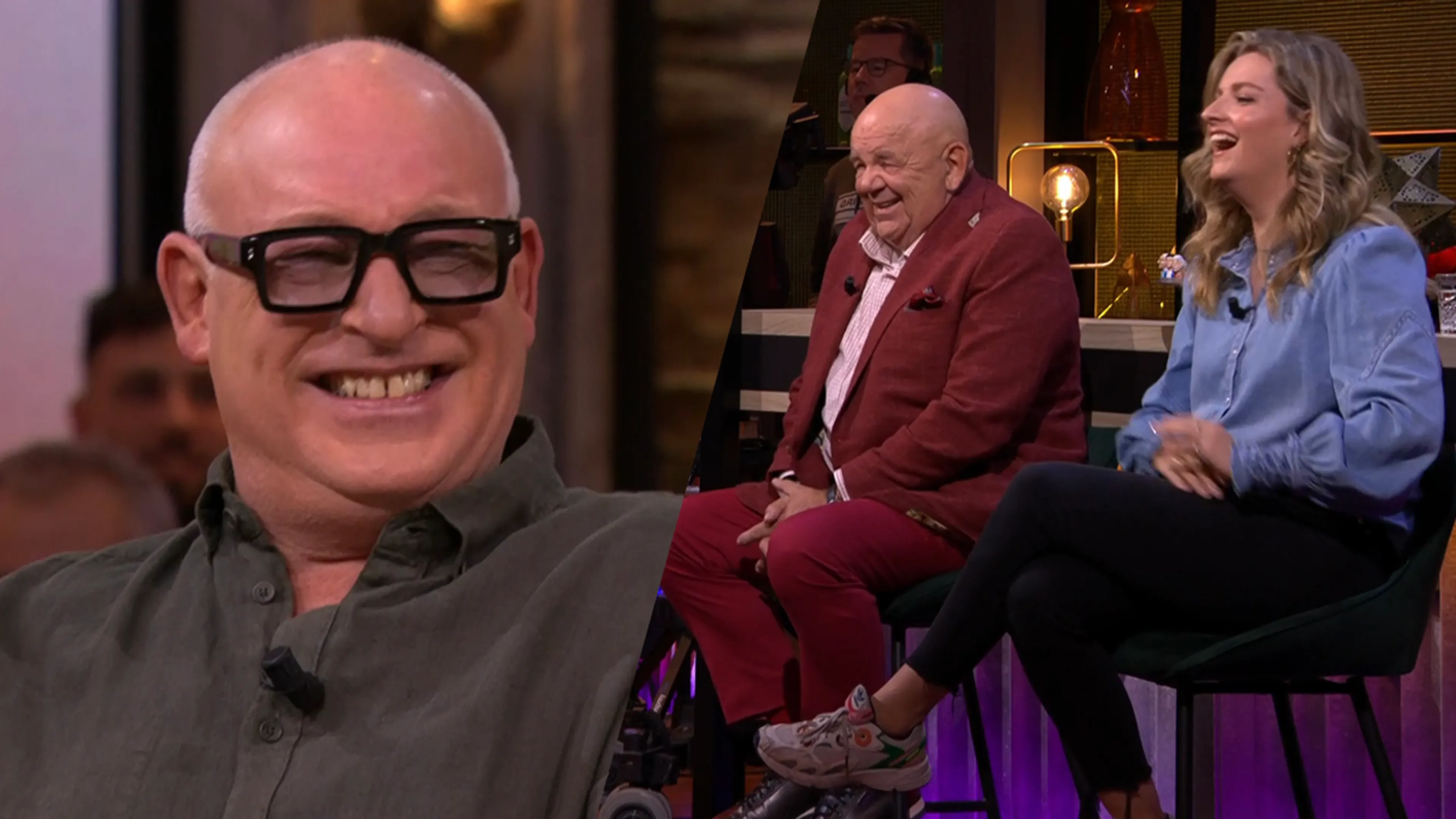 René ziet Merel en Pieter op tv-scherm in studio: 'Veel mooier, in het echt zijn het net zwervers!'