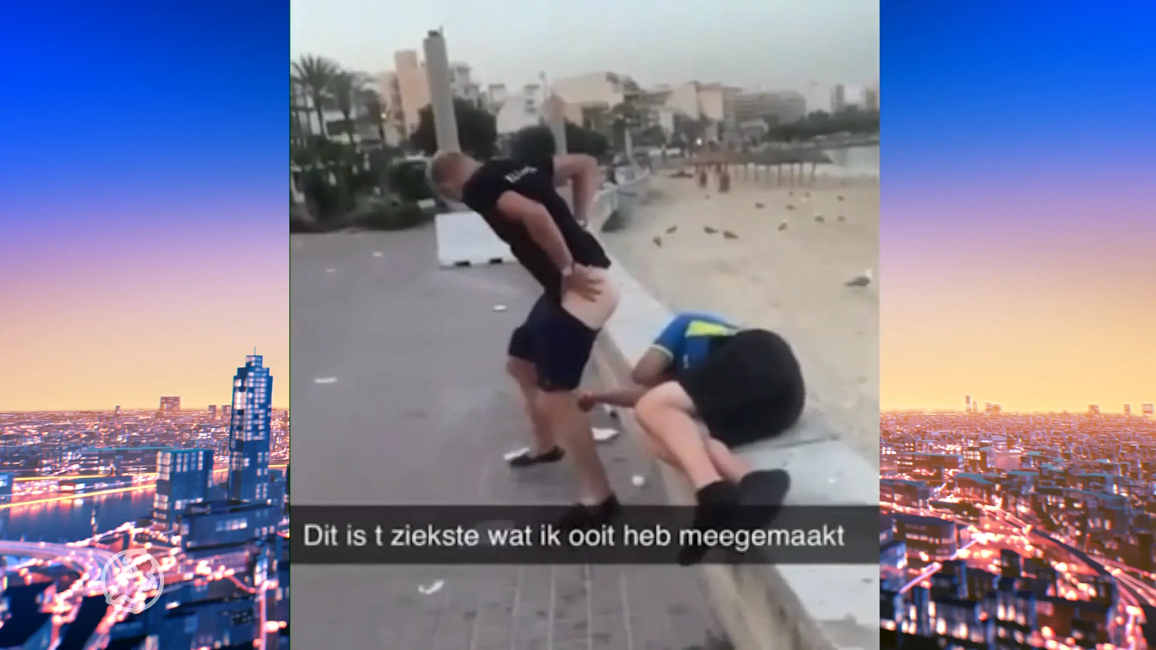 Nederlandse vakantieganger poept op hoofd slapende man Mallorca