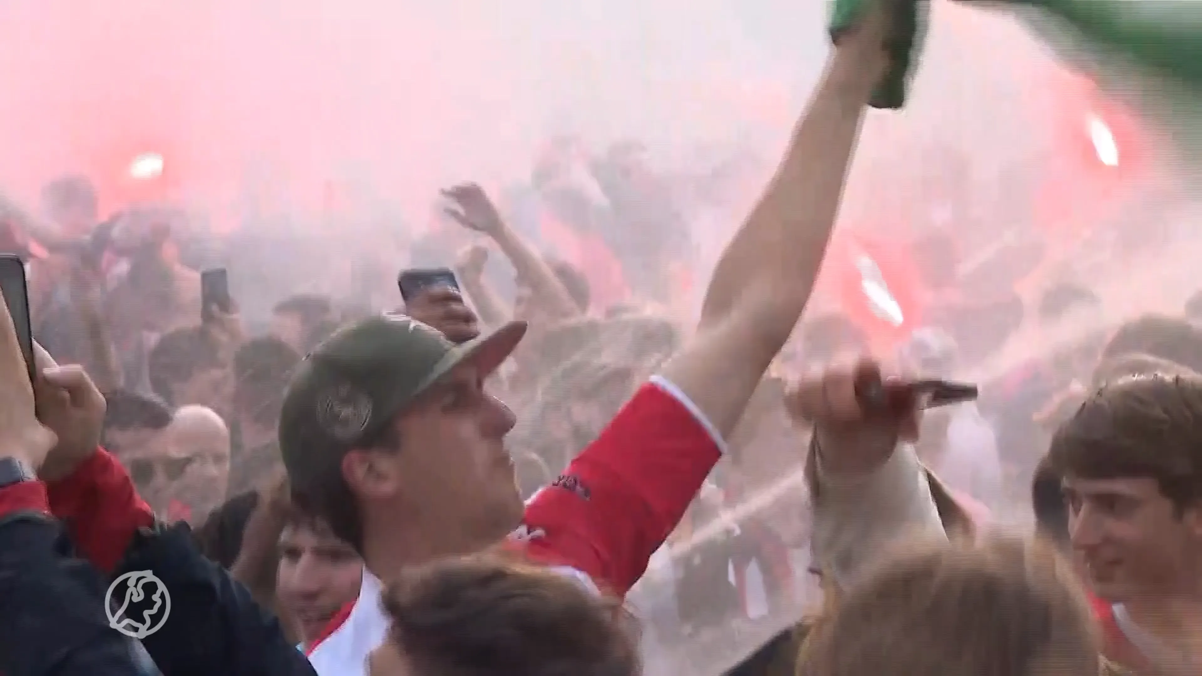 Uitzinnige fans na behalen landstitel Feyenoord
