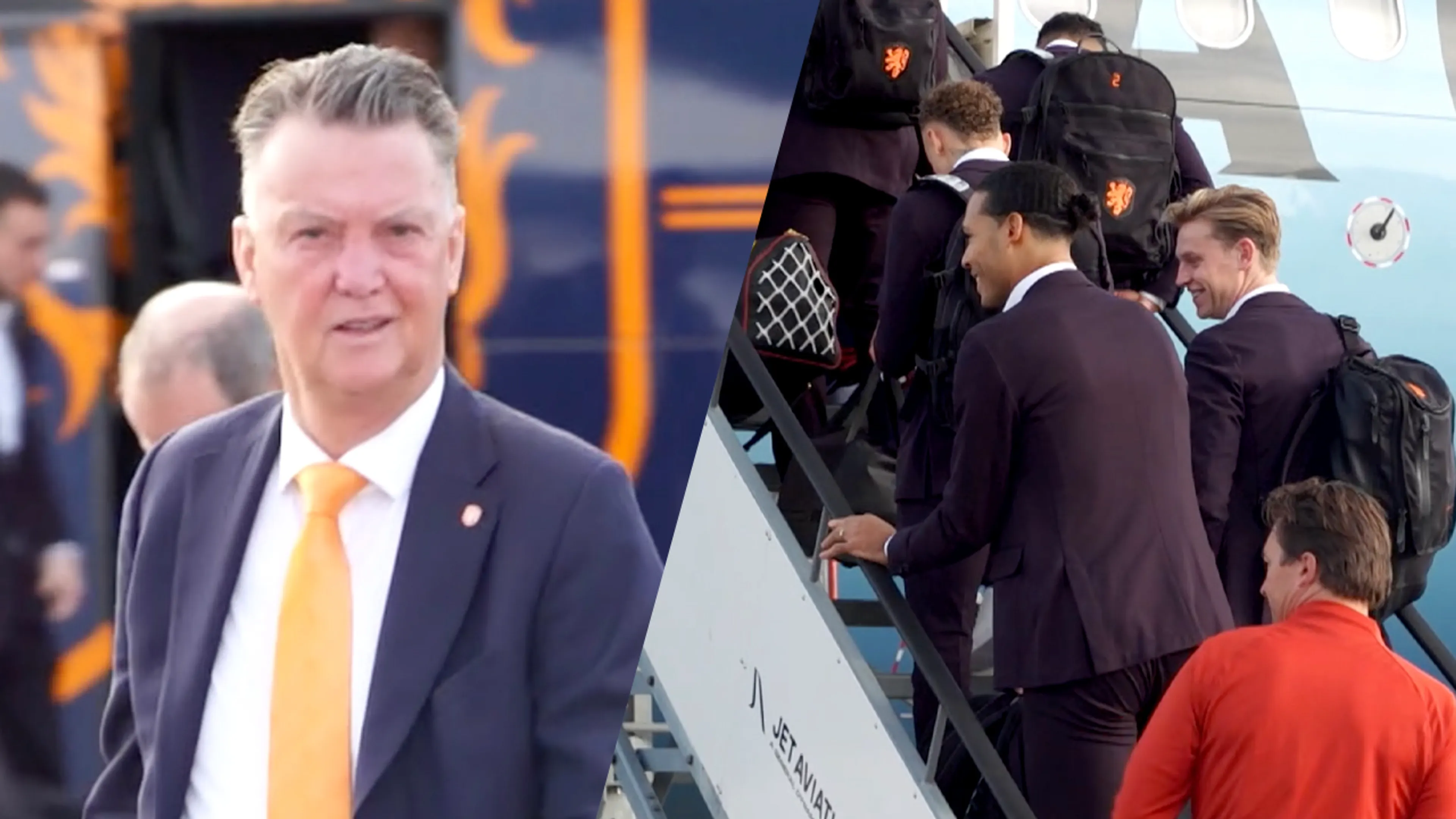 Nederlands Elftal stapt op het vliegtuig en vertrekt naar Qatar