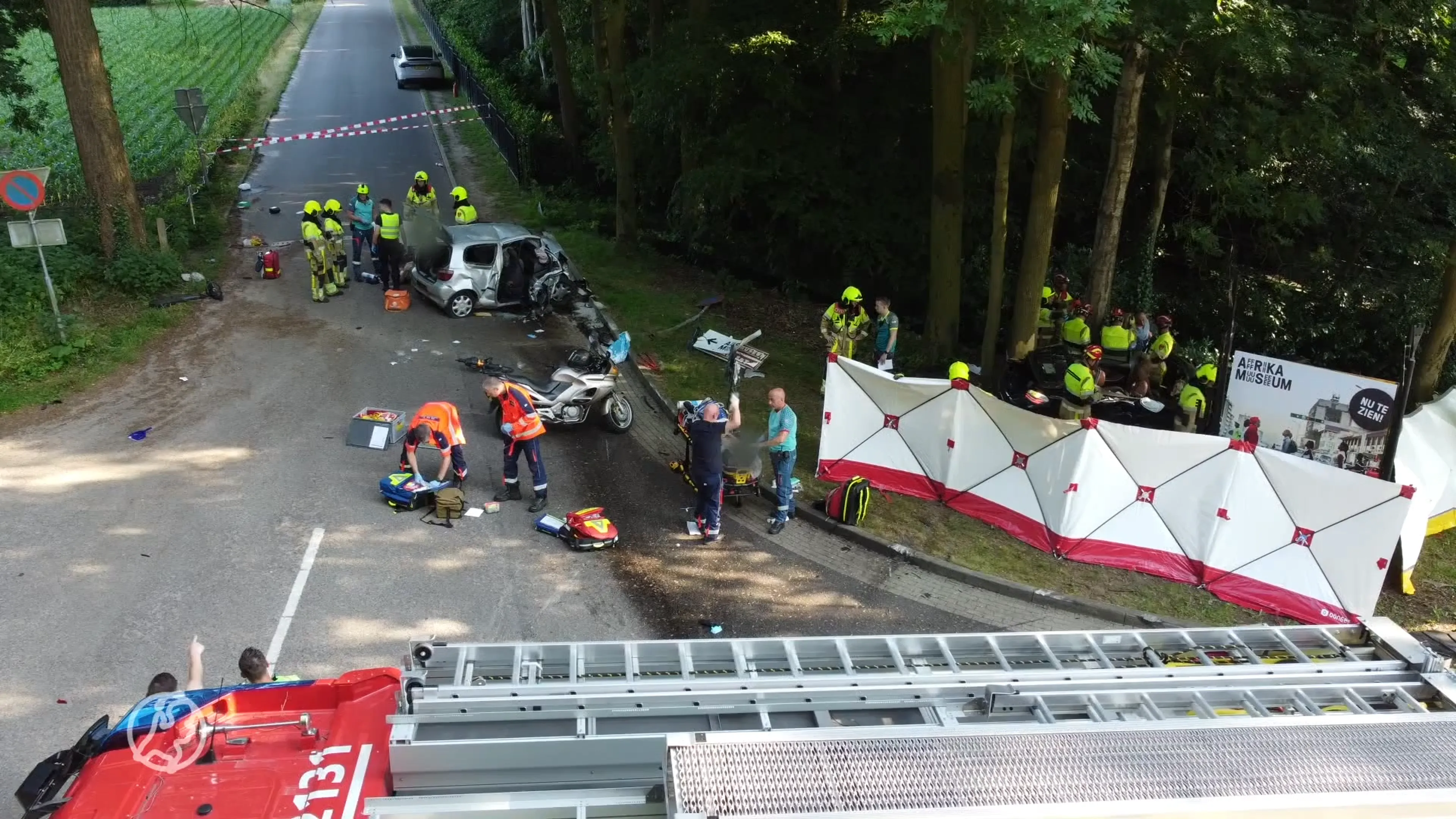 Vijf gewonden bij ernstig auto-ongeluk in Berg en Dal