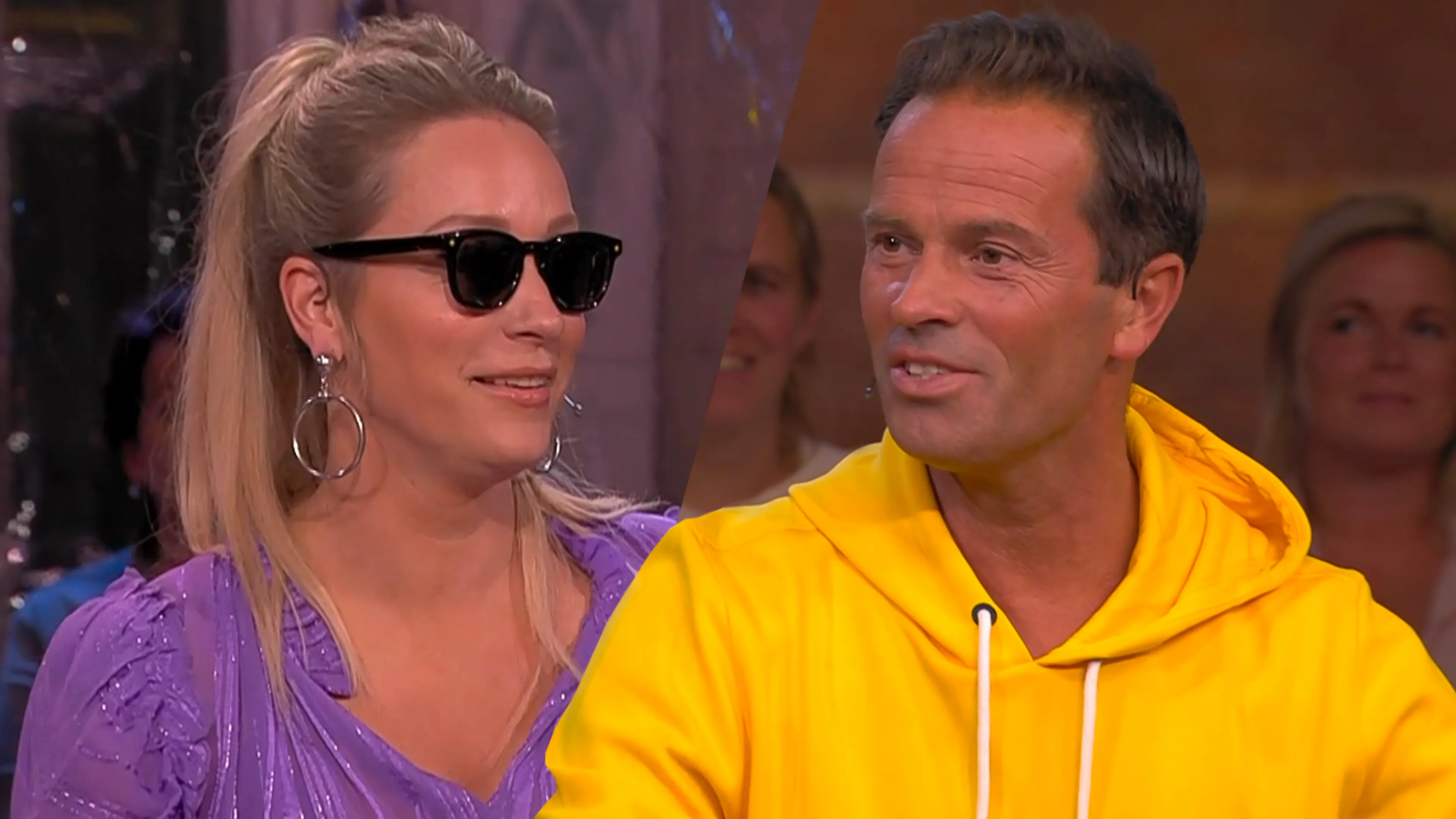 Hélène wordt verblind door de trui van Bas Nijhuis bij De Oranjezomer