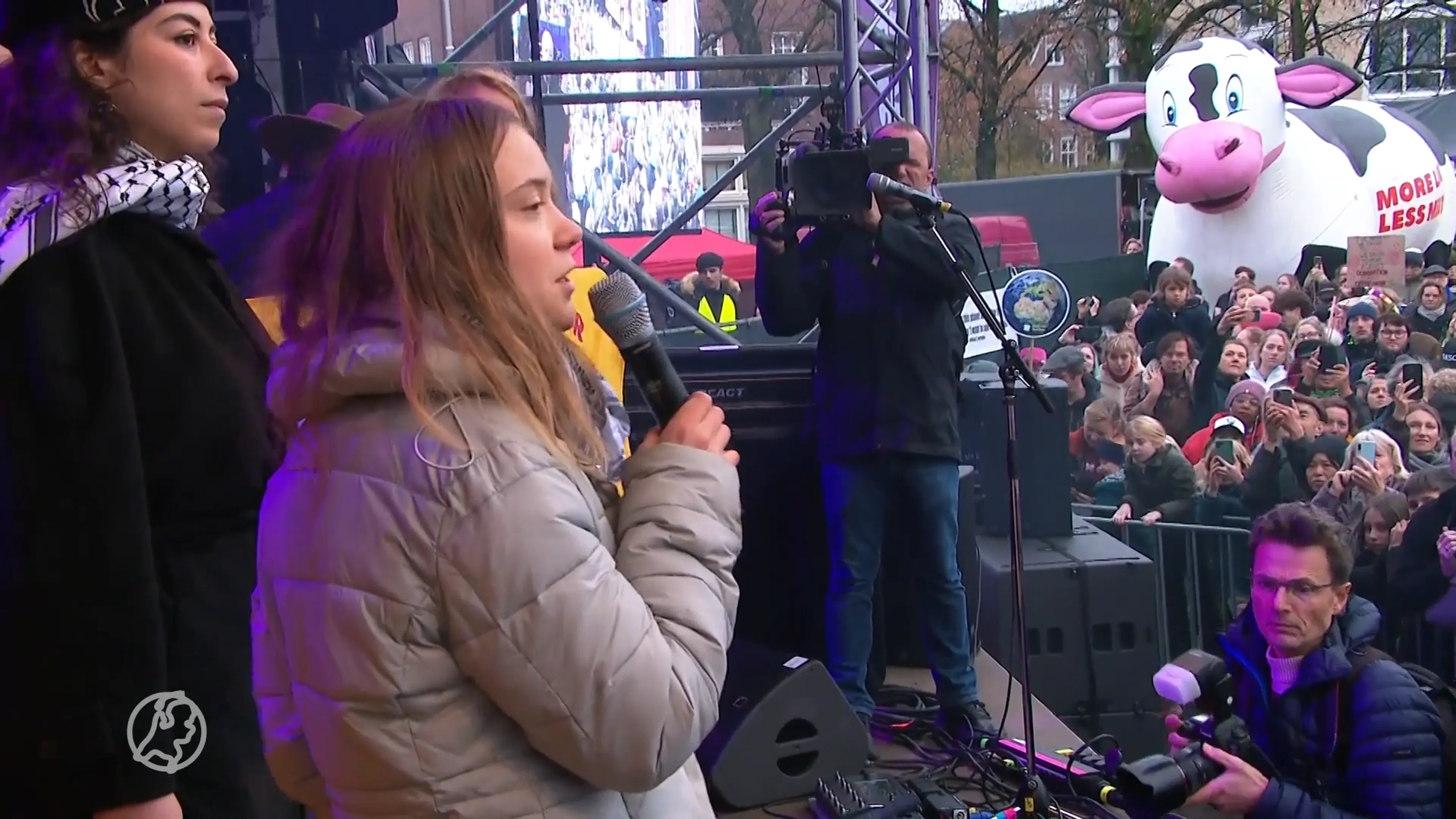 Greta Thunberg spreekt zich uit voor Palestina bij klimaatmars