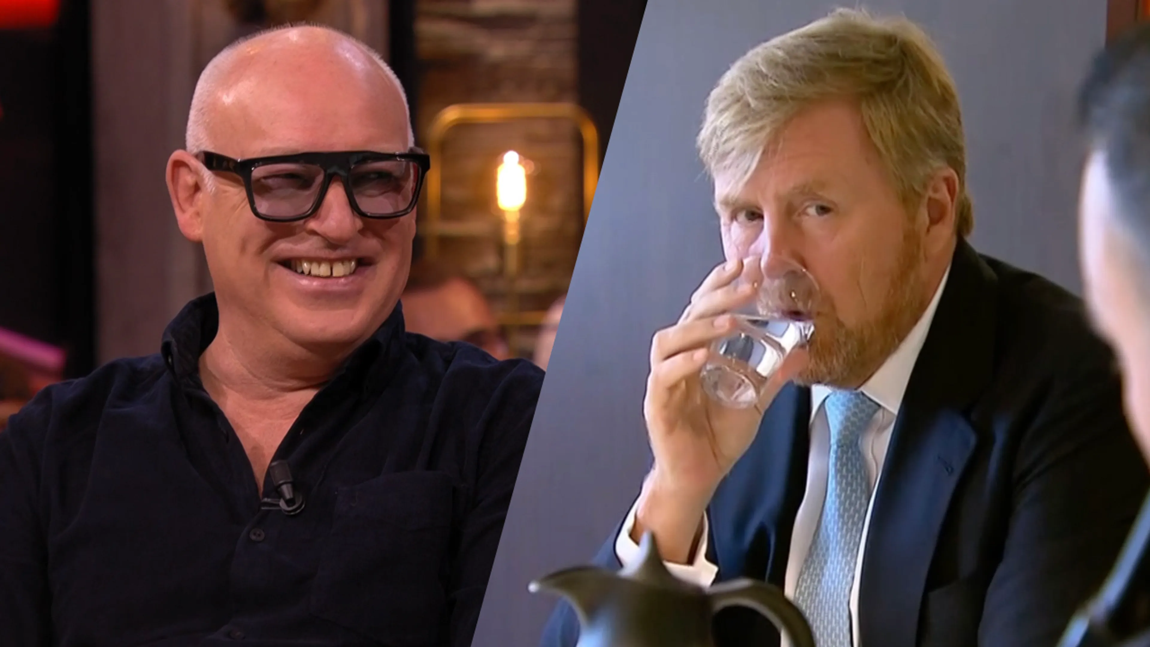 René lacht om hoestende Koning Willem-Alexander: 'Zo kan je niet naar het buitenland!'