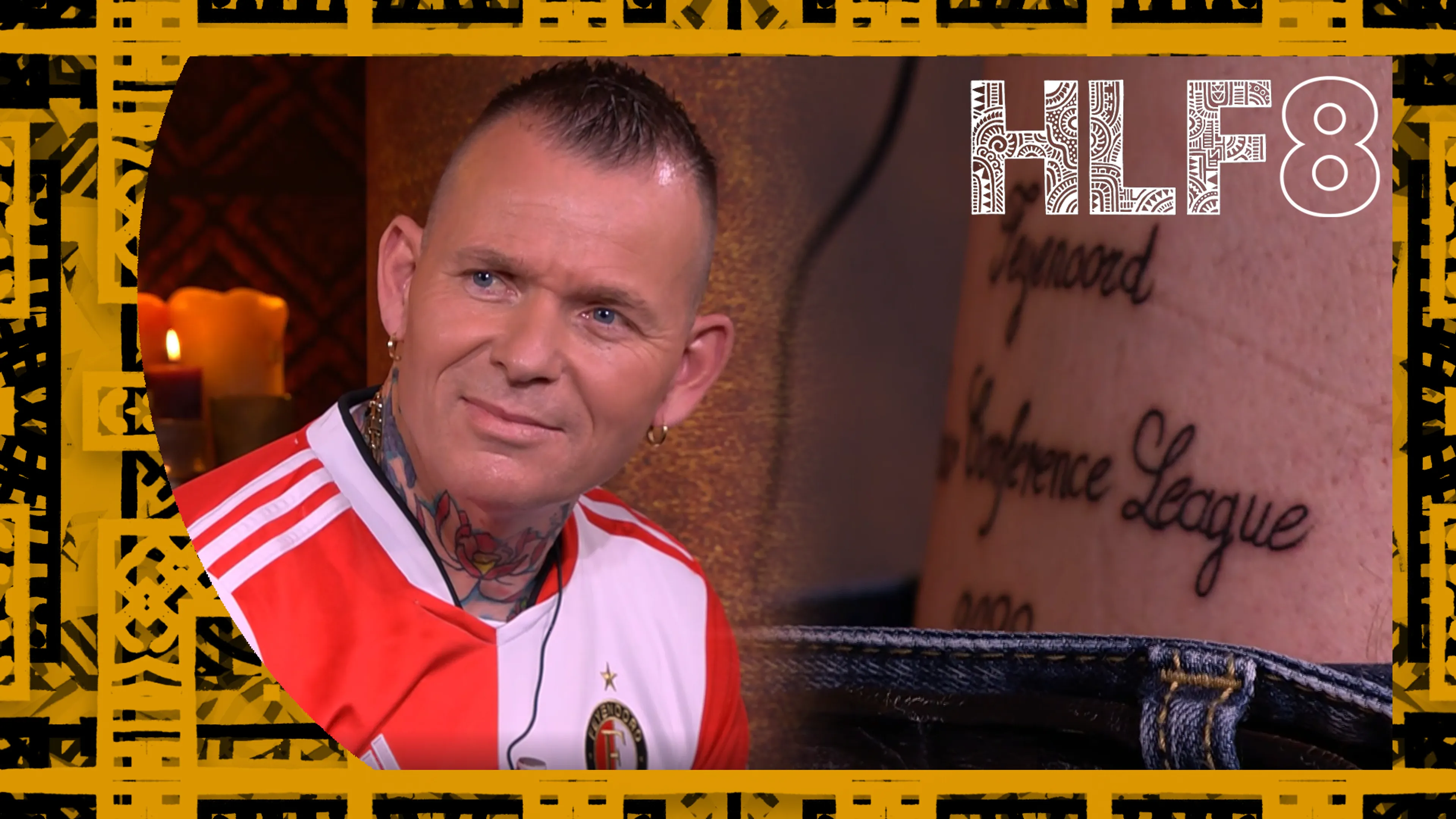 Edwin Cusiel liet voor de finale al een Feyenoord-tattoo zetten