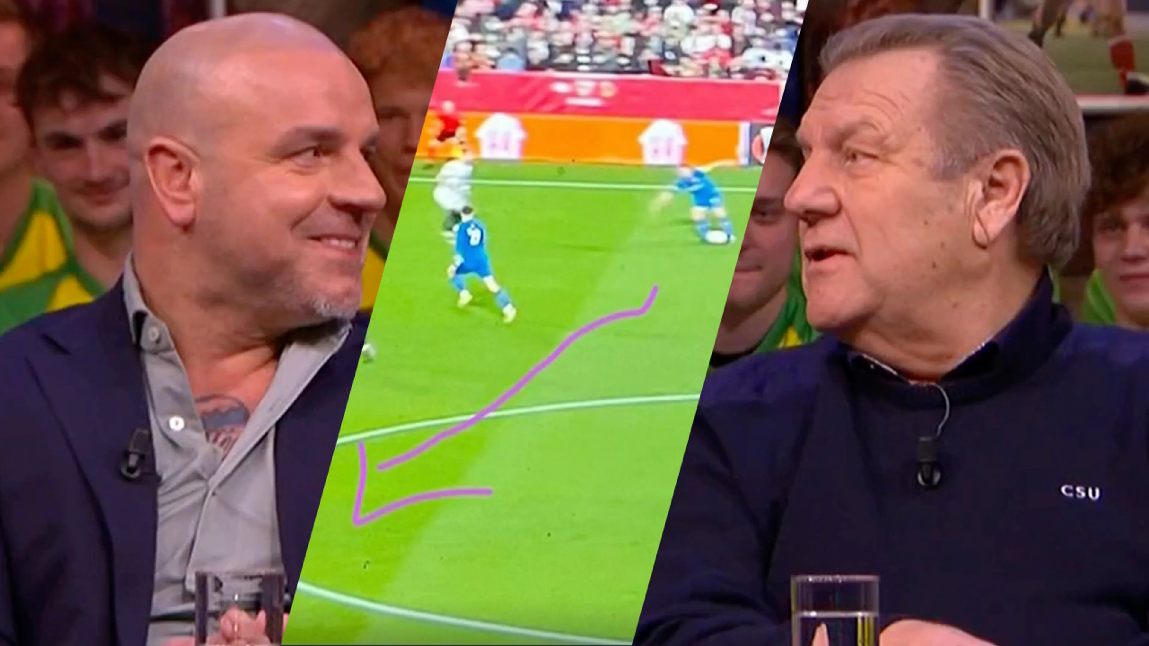 Jan ziet pijltjes-analyse van Andy: 'Heb je gezopen?!'