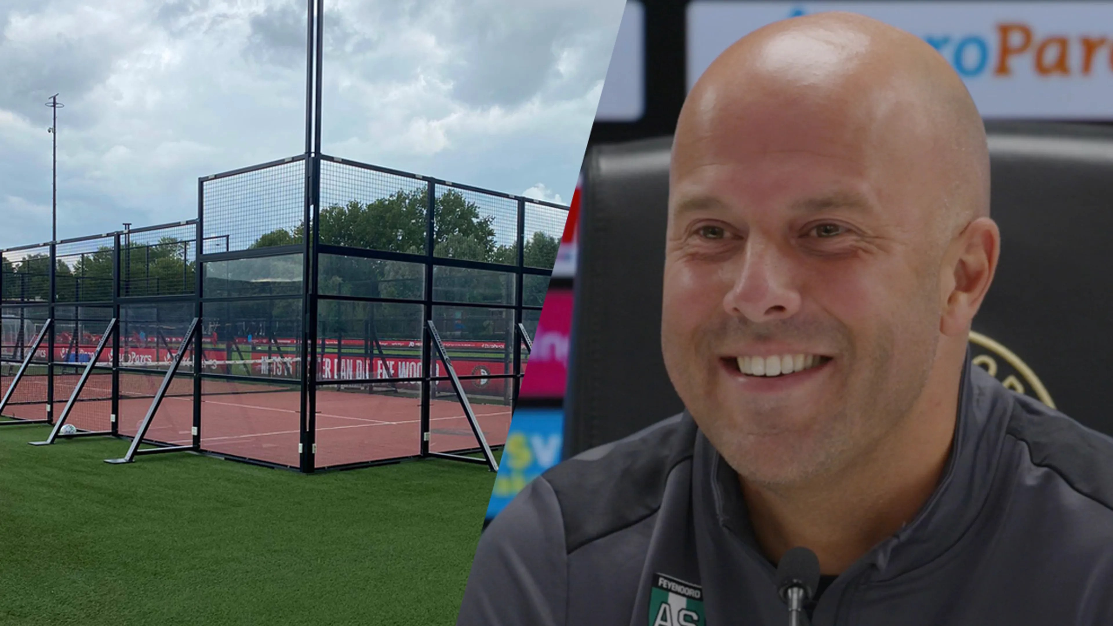 Slot blij met padelbaan op trainingscomplex: 'Ik was graag gaan spelen, maar moest naar jullie toe!'