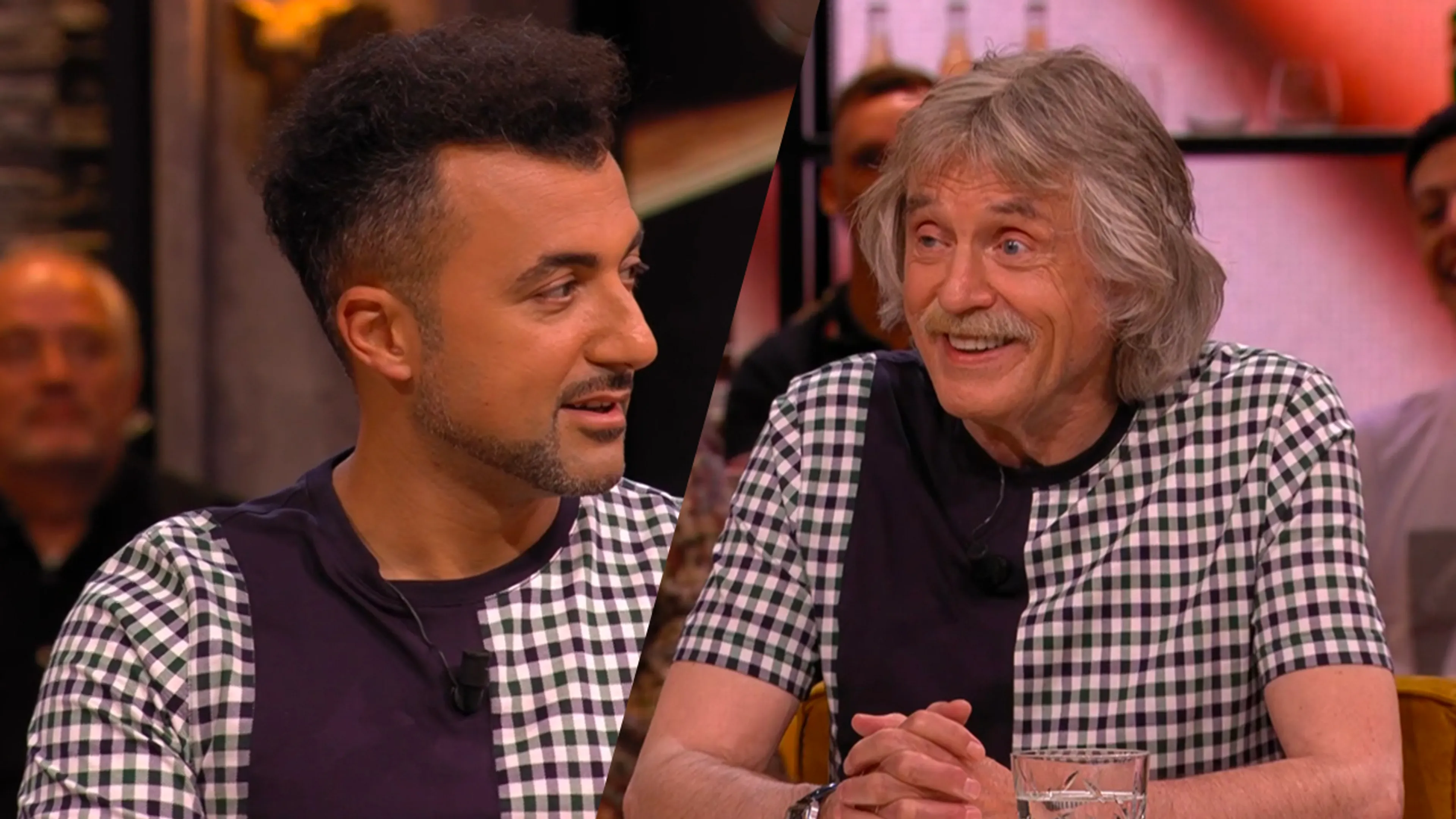 Johan trekt shirt van Eus aan: 'Hartstikke leuk ding!'