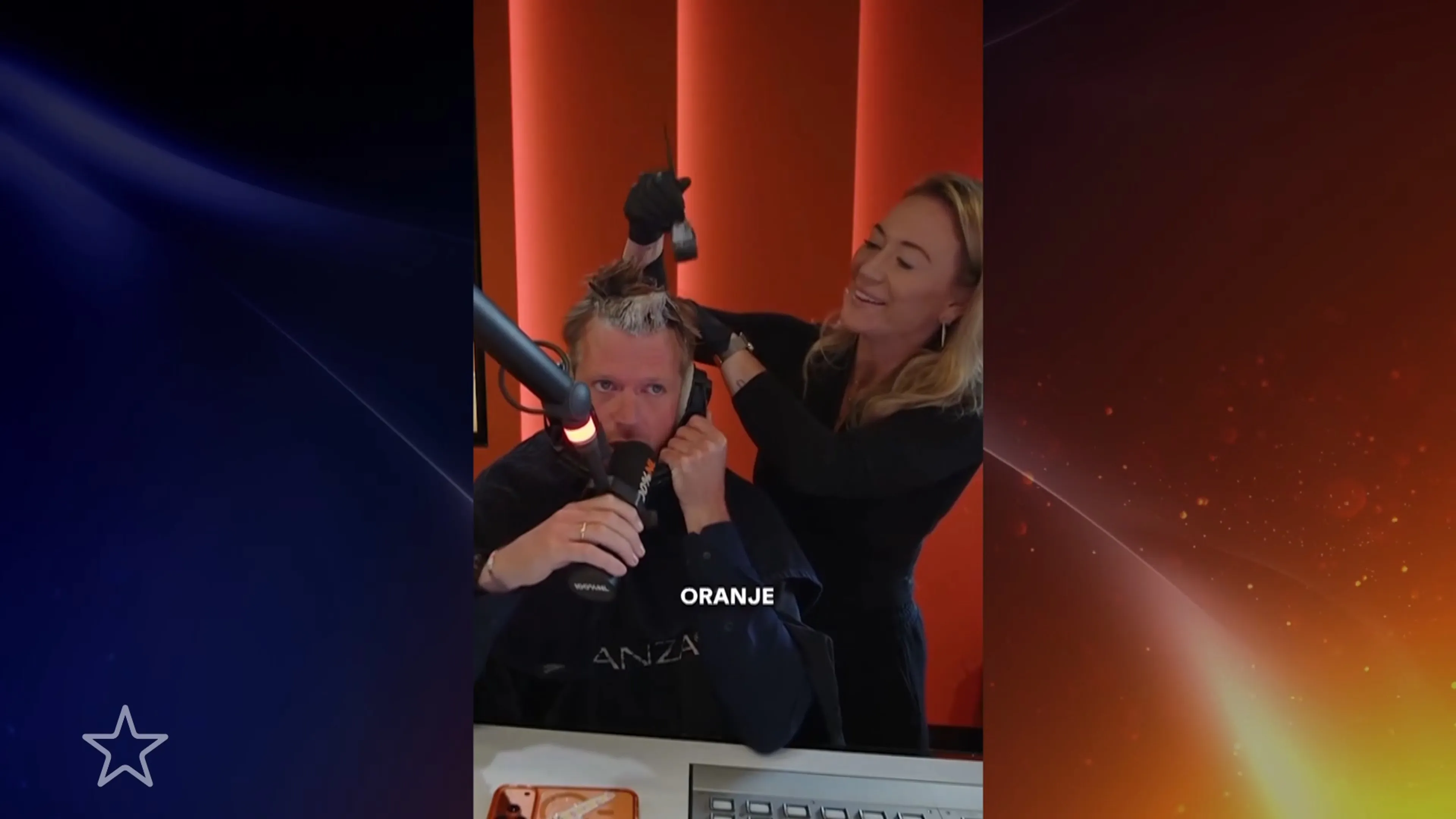 Wietze de Jager verft haar knaloranje na verliezen weddenschap