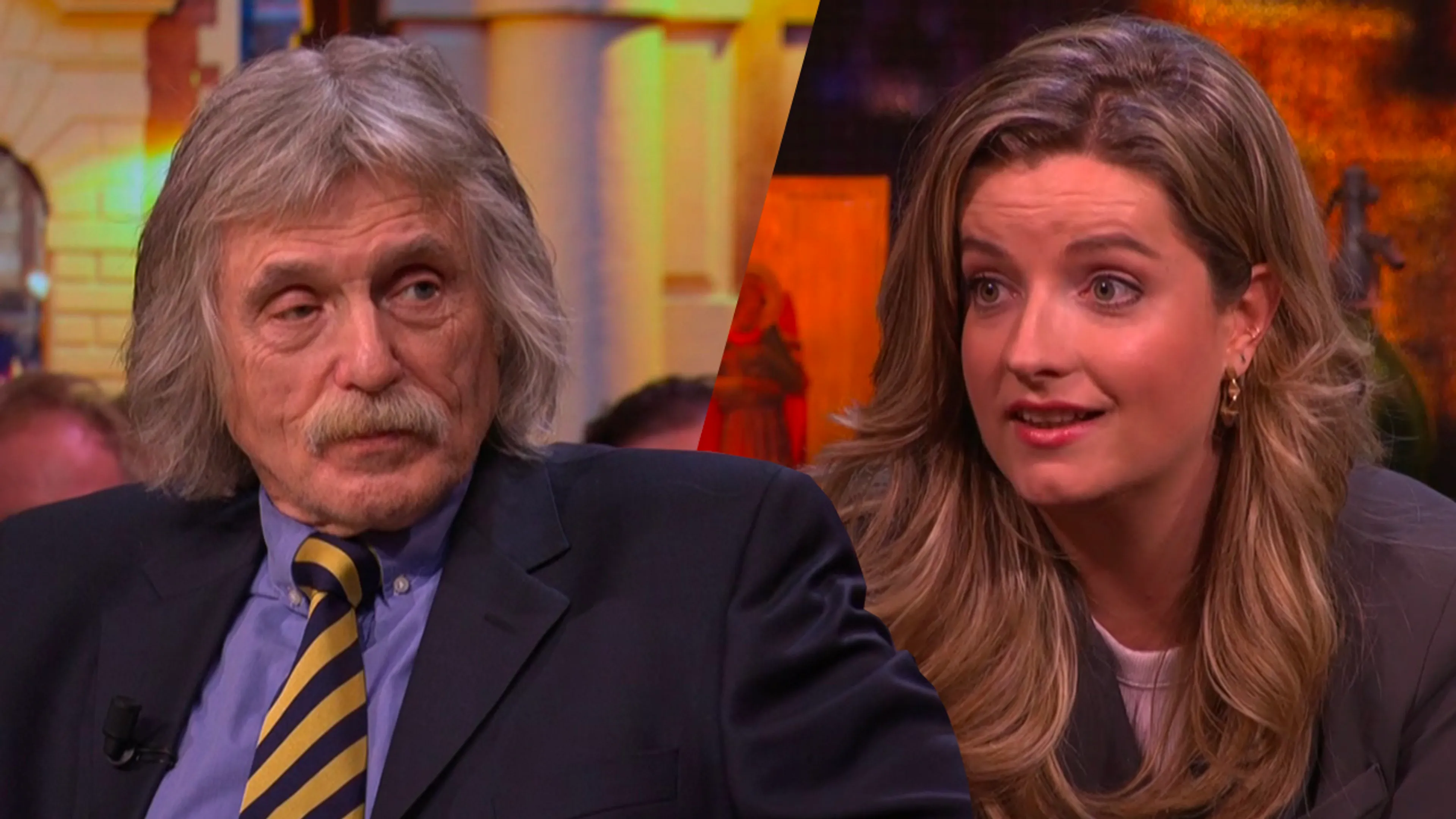 Wilfred opgeschrikt door scherpe opmerking Merel tegen Johan: ‘Oh jee, die moet op gesprek’