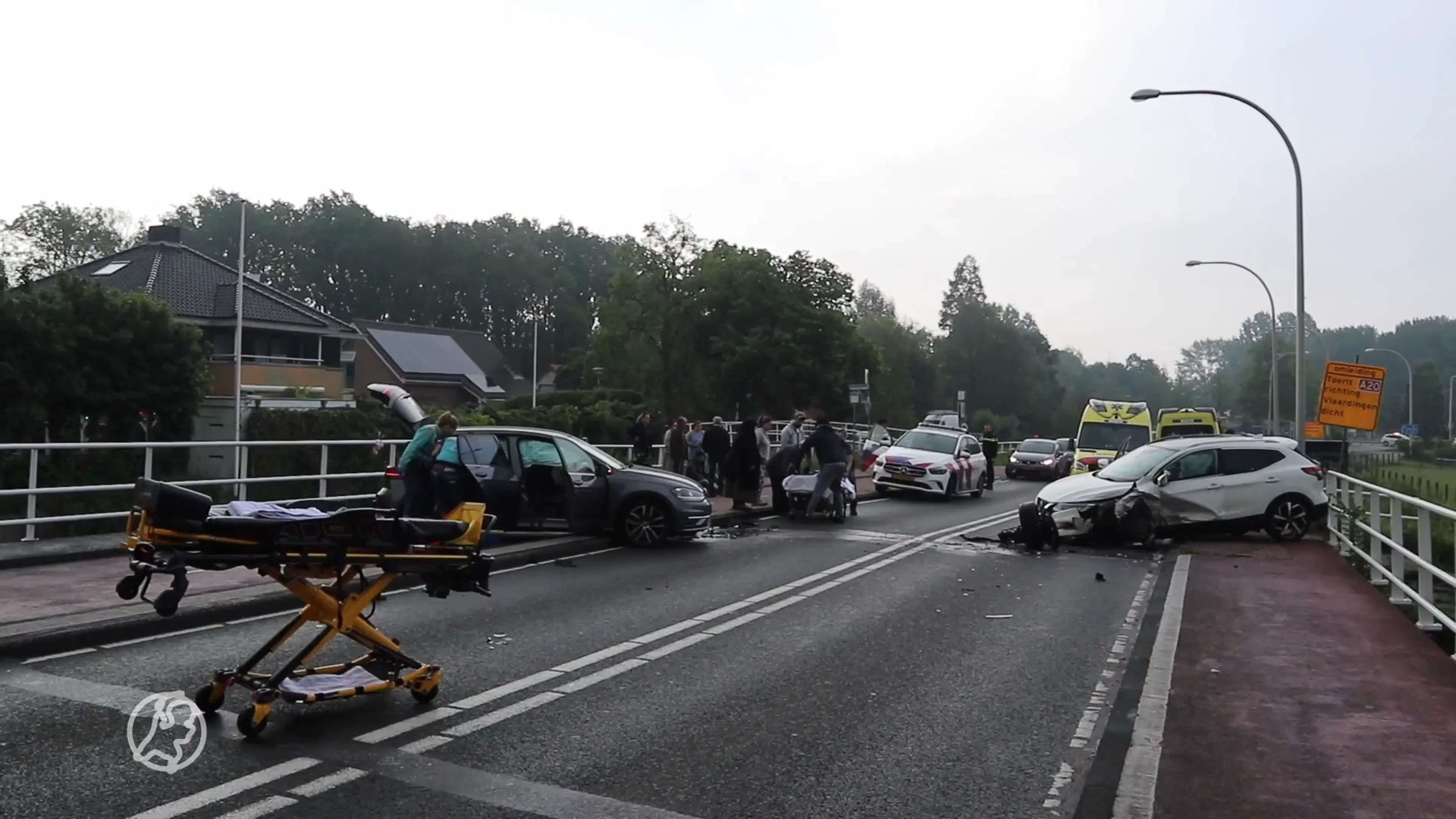 Zeven gewonden bij frontale botsing in Maasland