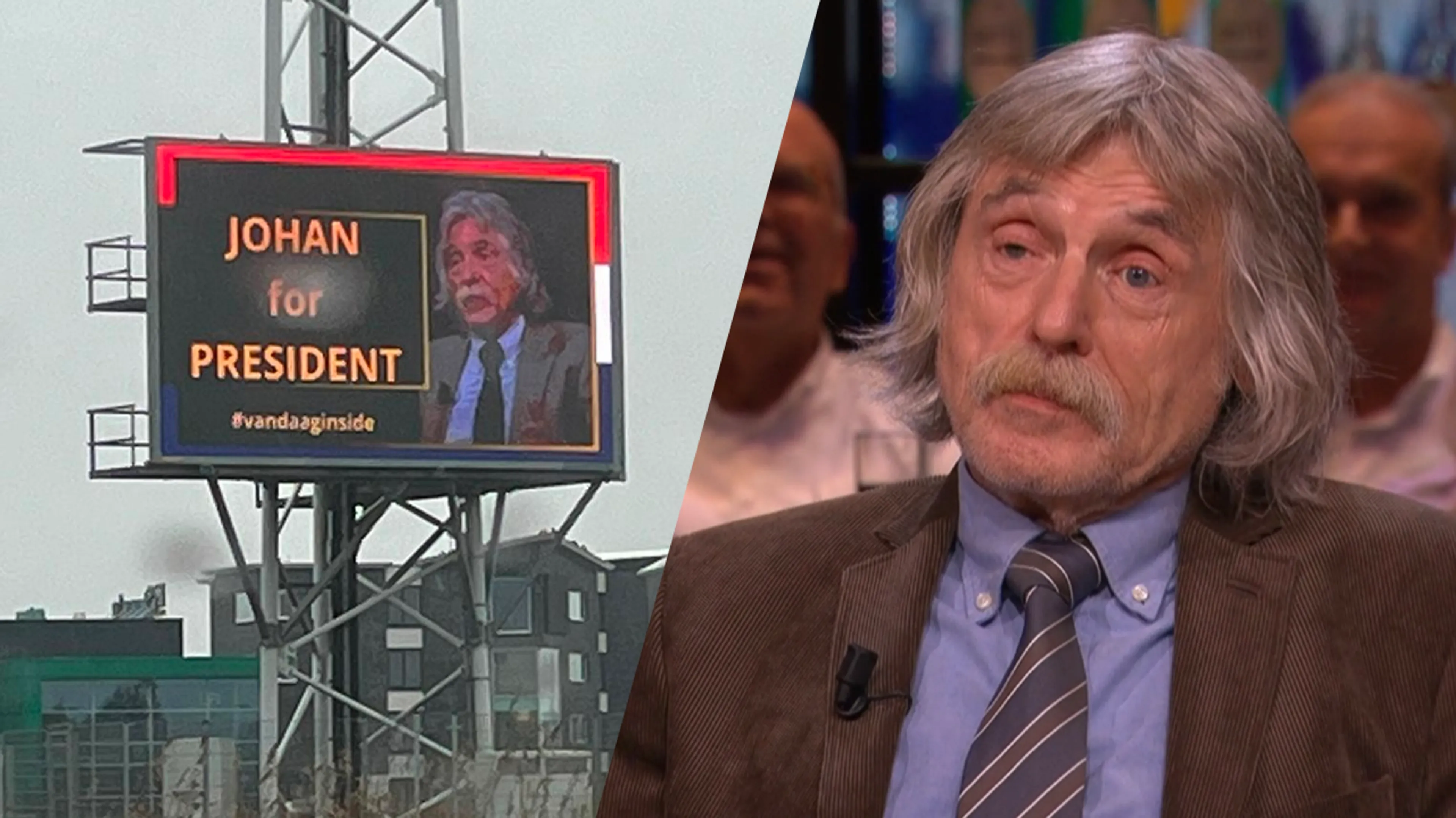 Johan ziet billboard met ‘Johan for President’ langs snelweg: ‘De Tweede Kamer is toe aan rock 'n roll!’