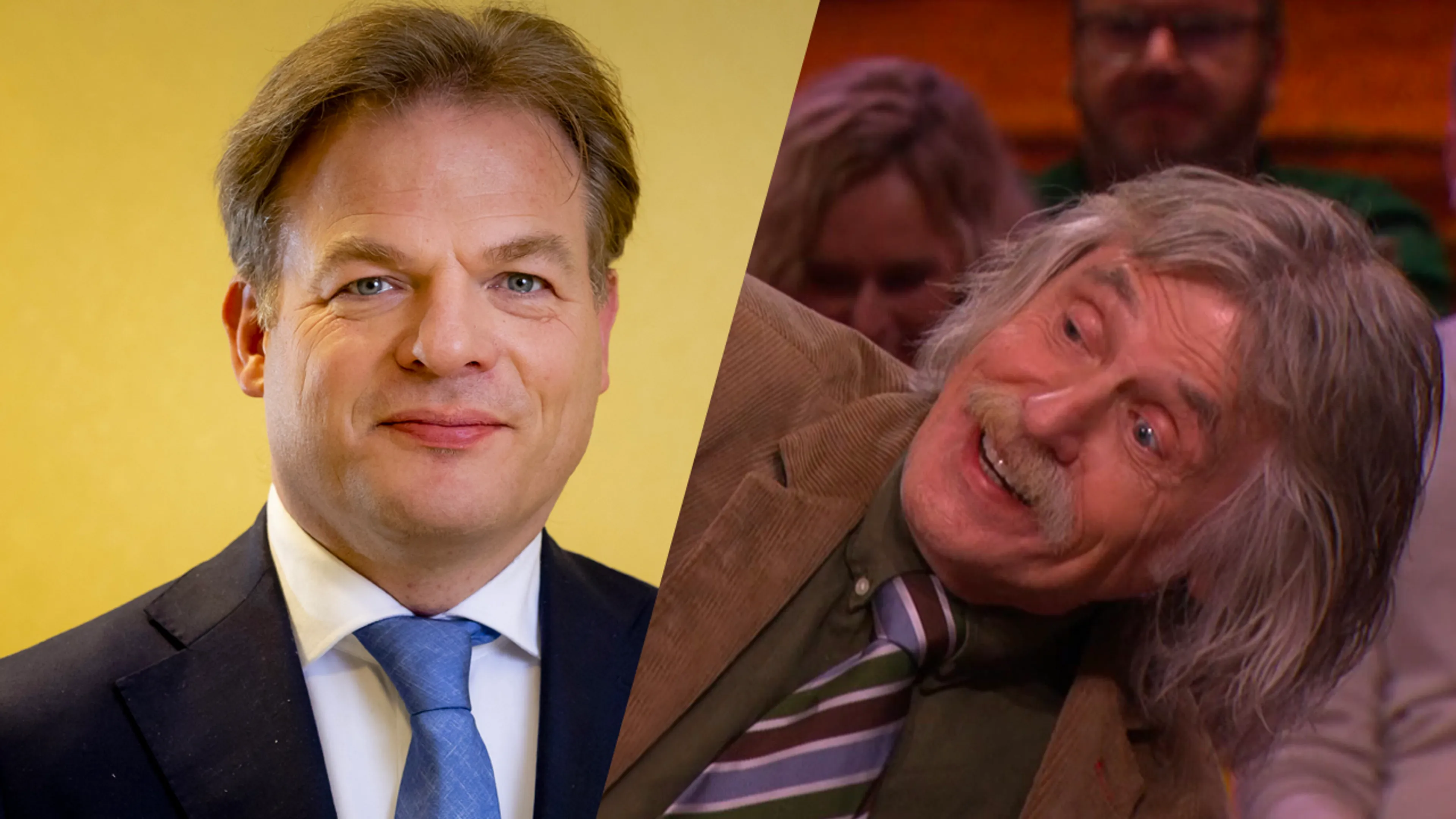 Johan herkent kutje in mond van Omtzigt: 'Als je lang dwars kijkt, krijg je een stijve!'