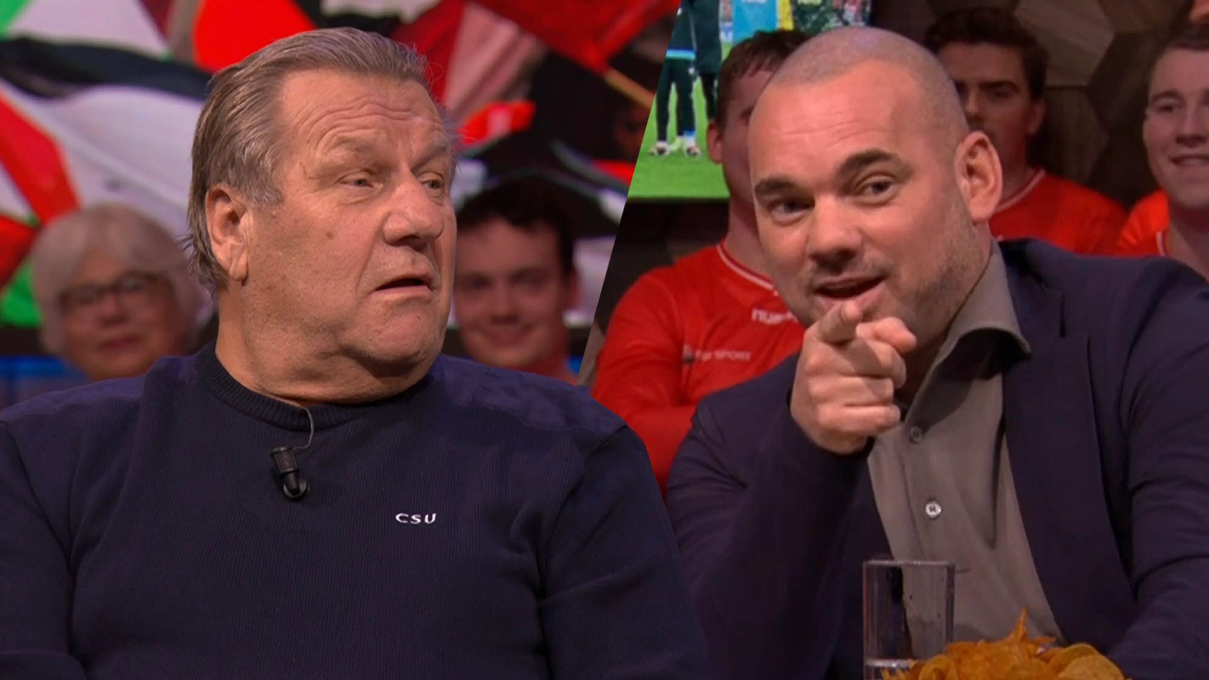 Wesley plaagt Jan: 'Gat tussen Feyenoord en Ajax is nog maar 11 punten!'
