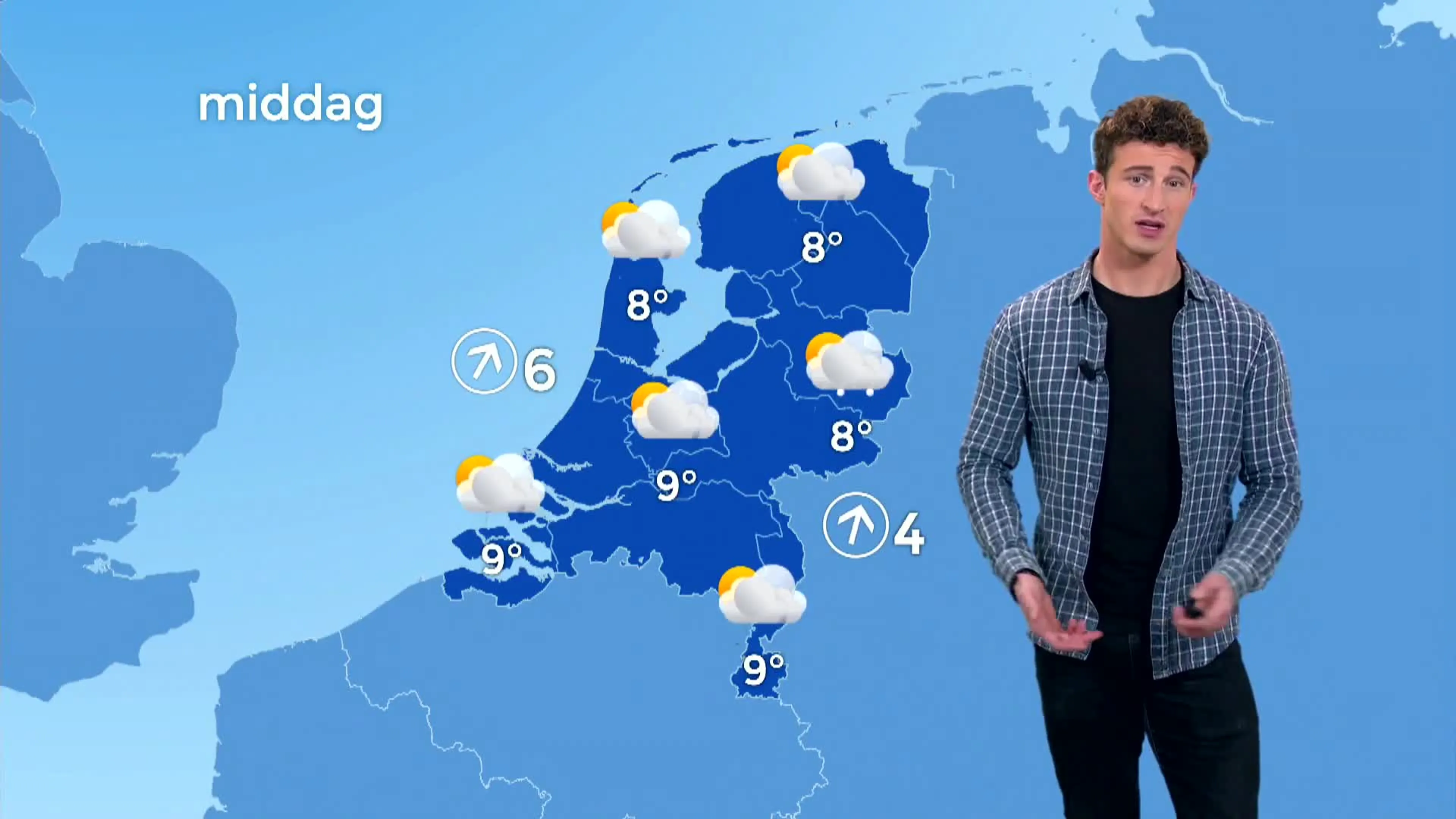 Weerbericht vrijdag 23 februari: buien met hagel en soms zon